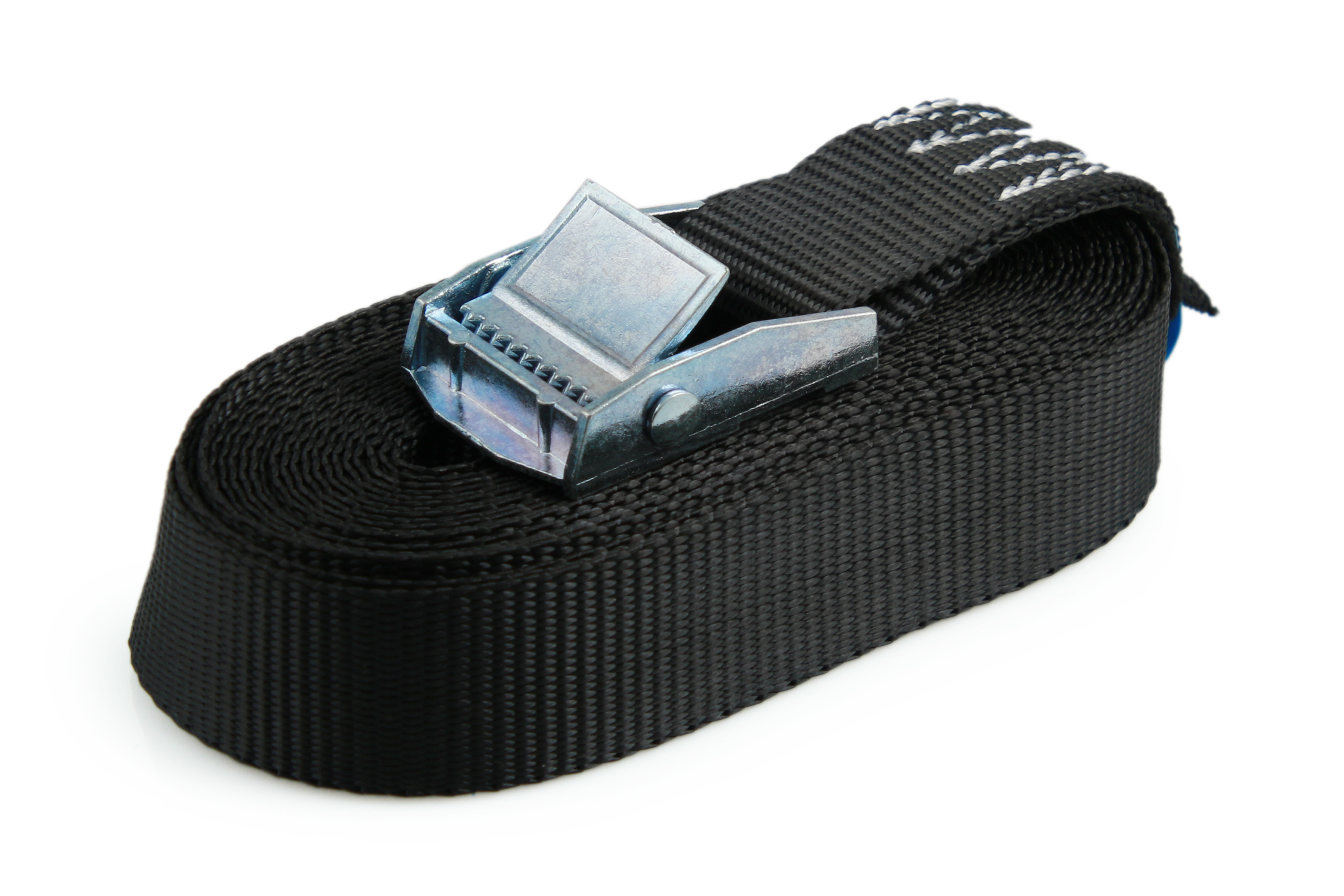 6er-Set, Klemmschloss-Zurrgurte, 4 m, 25 mm, LC 250 daN, schwarz