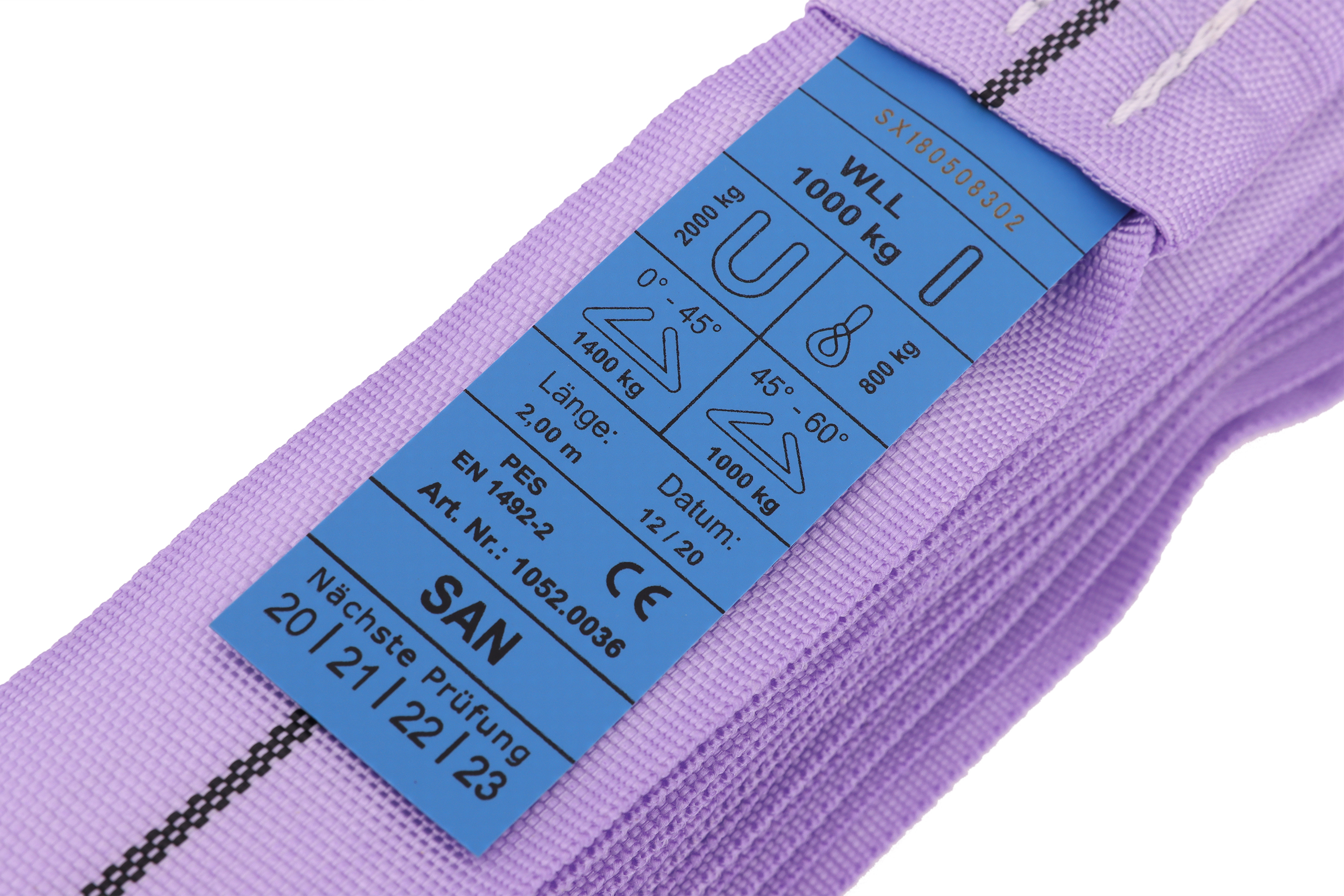 2er-Set, Polyester-Rundschlingen, 2m/4m, WLL 1to, einlagig