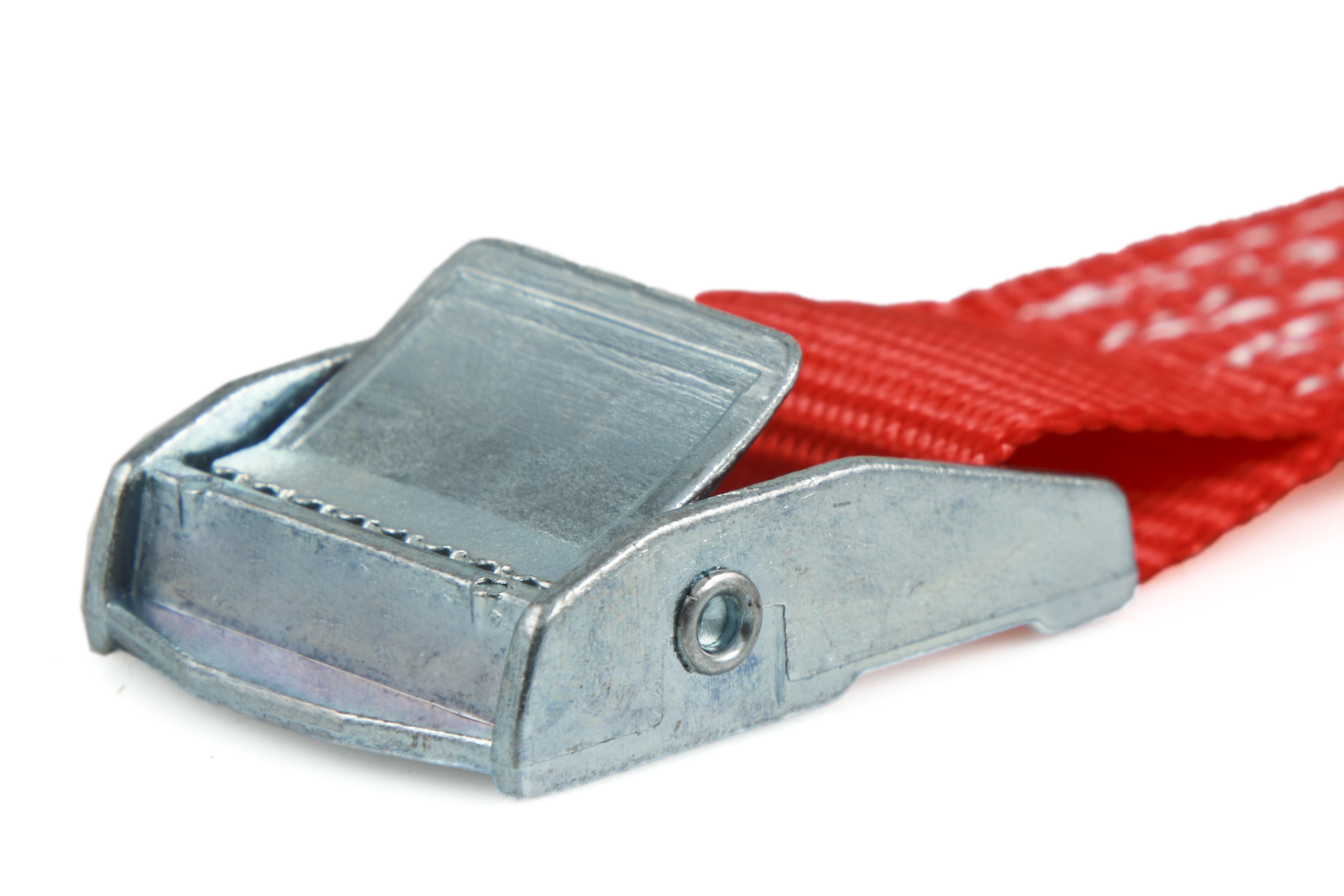 6er-Set, Klemmschloss-Zurrgurte, 3 m, 25 mm, LC 250 daN, rot 