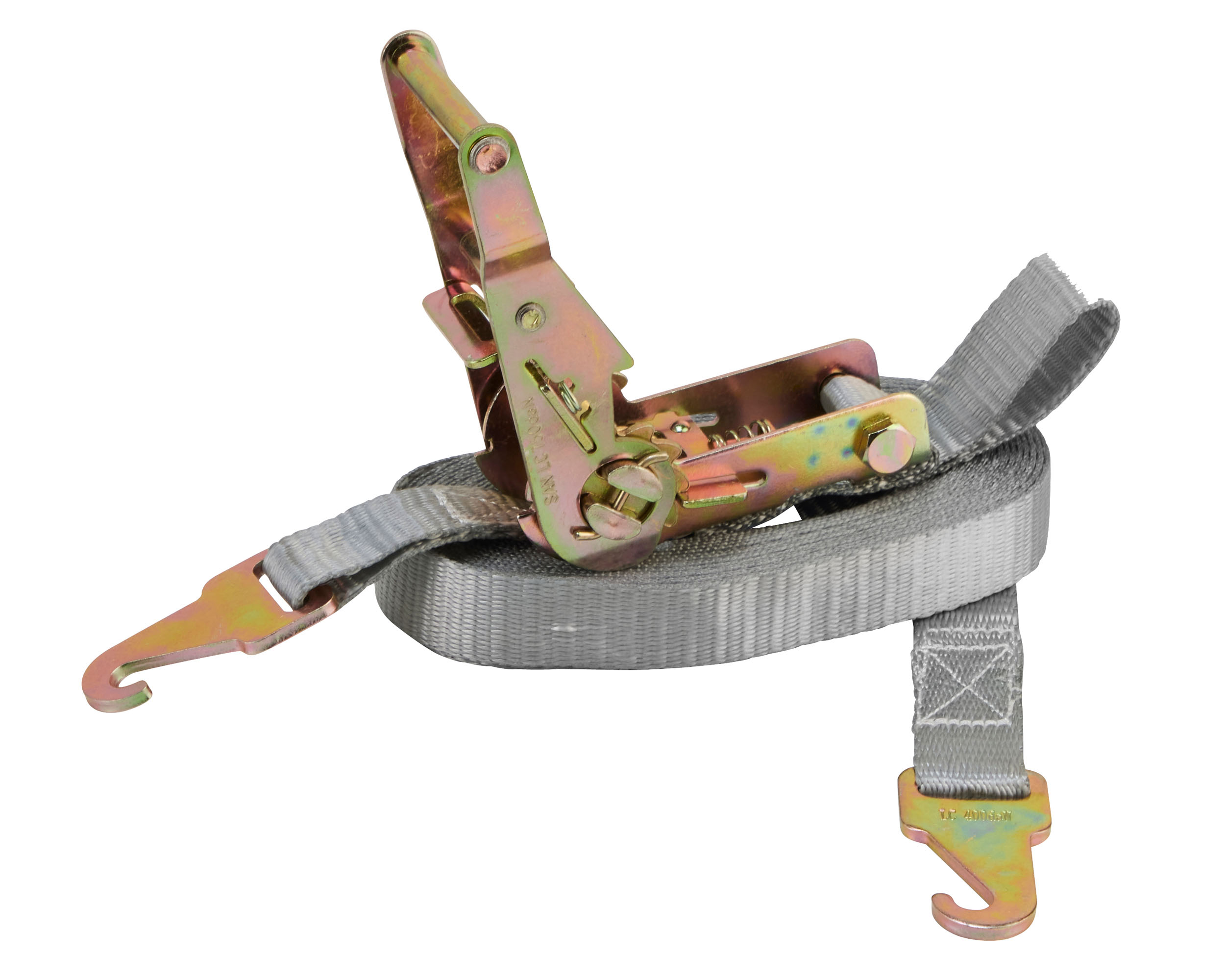 Zurrgurt, 6m, 25mm, LC 400daN, STF 120daN, zweiteilig, mit Flachhaken für Racksystem