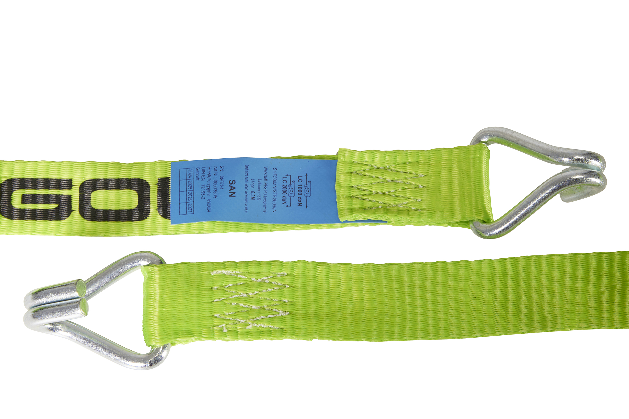 2er-Set, ERGOLASH - Zurrgurte, 4m, 35mm, LC 1000daN, STF 200daN, zweiteilig