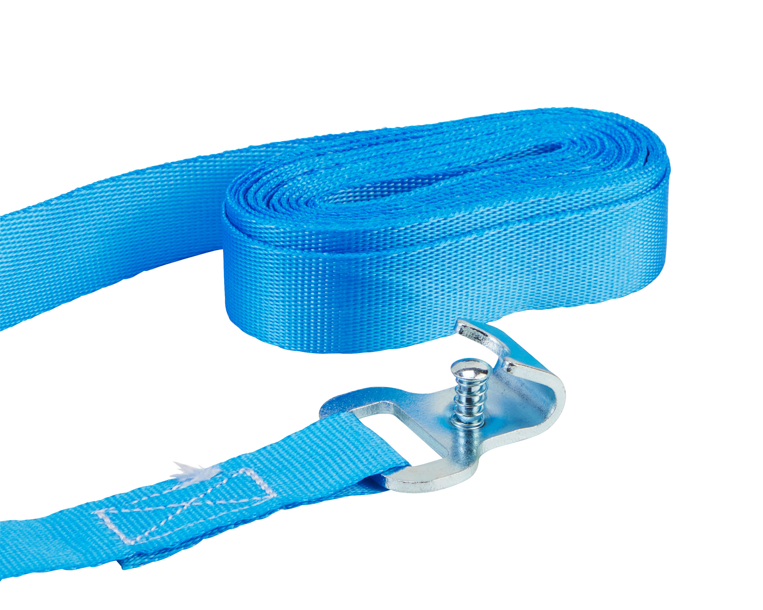 Zurrgurt, 6m, 25mm, LC 400 daN, zweiteilig, STF 120, mit Flachhaken für Stäbchenzurrschiene