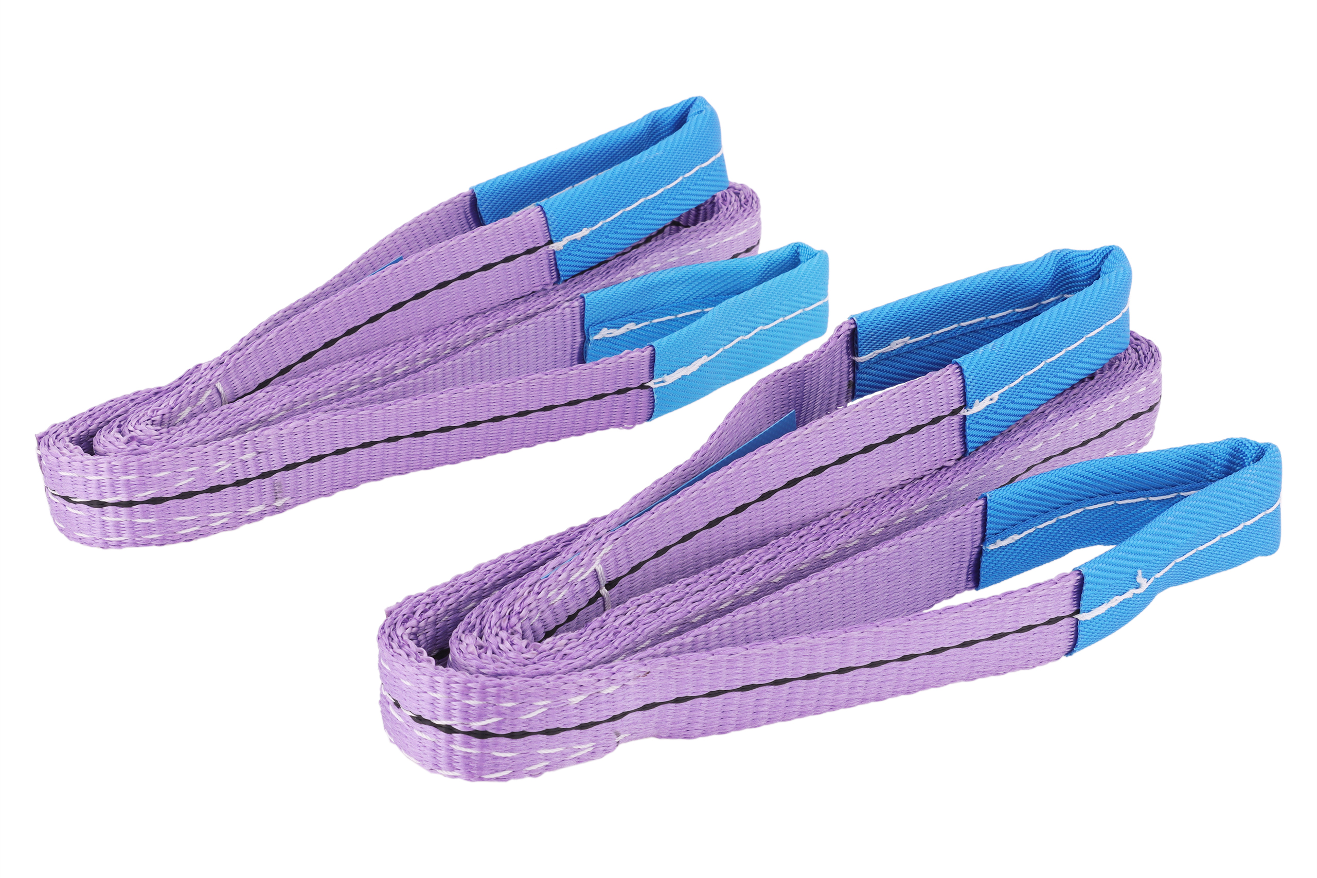 2er-Set, Hebebänder 2m, WLL 1to, mit verstärkten Schlaufen