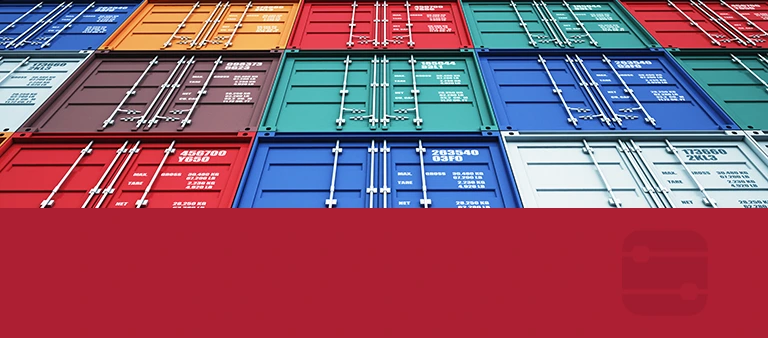 gestapelte Container