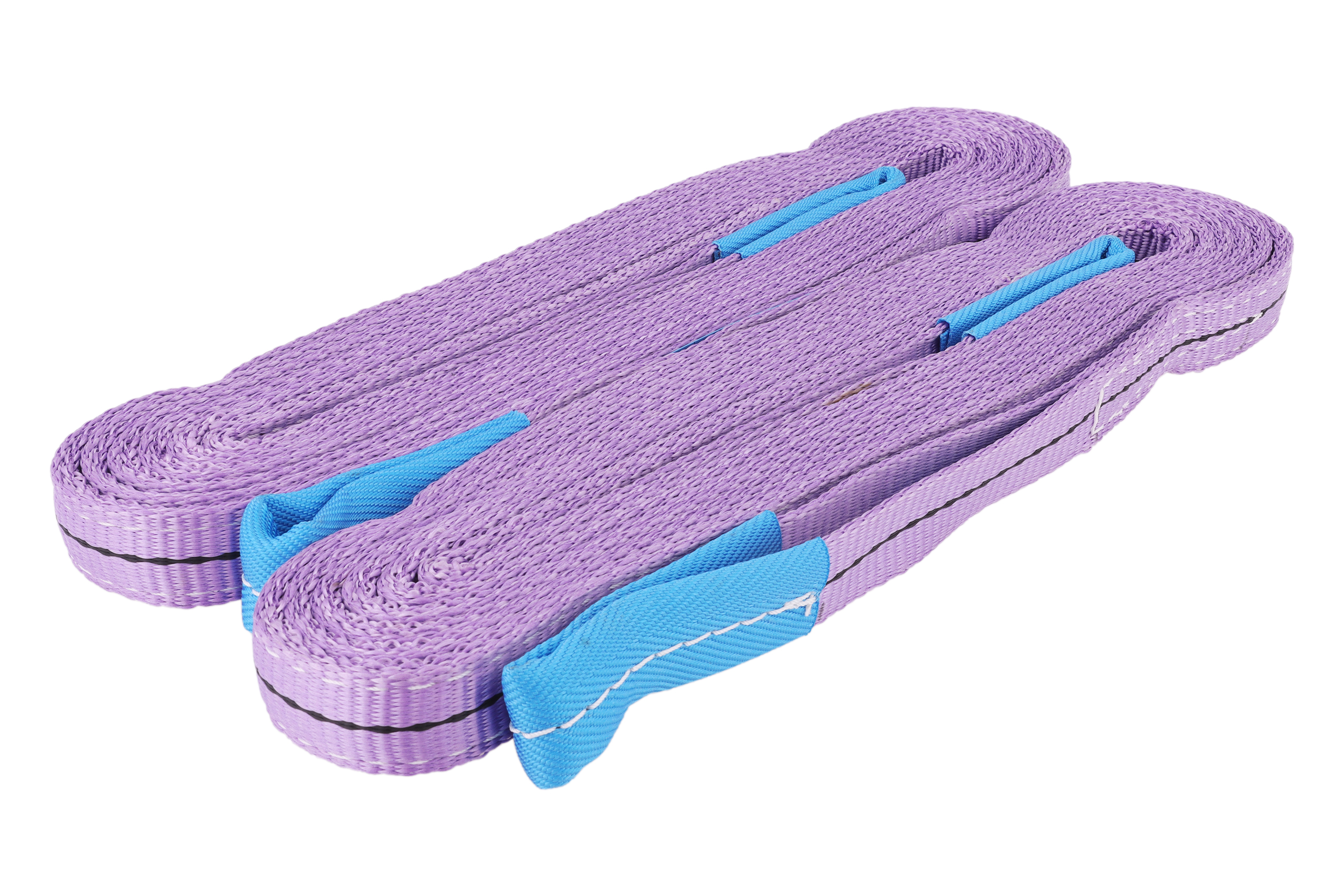 2er-Set, Hebebänder 6m, WLL 1to, mit verstärkten Schlaufen