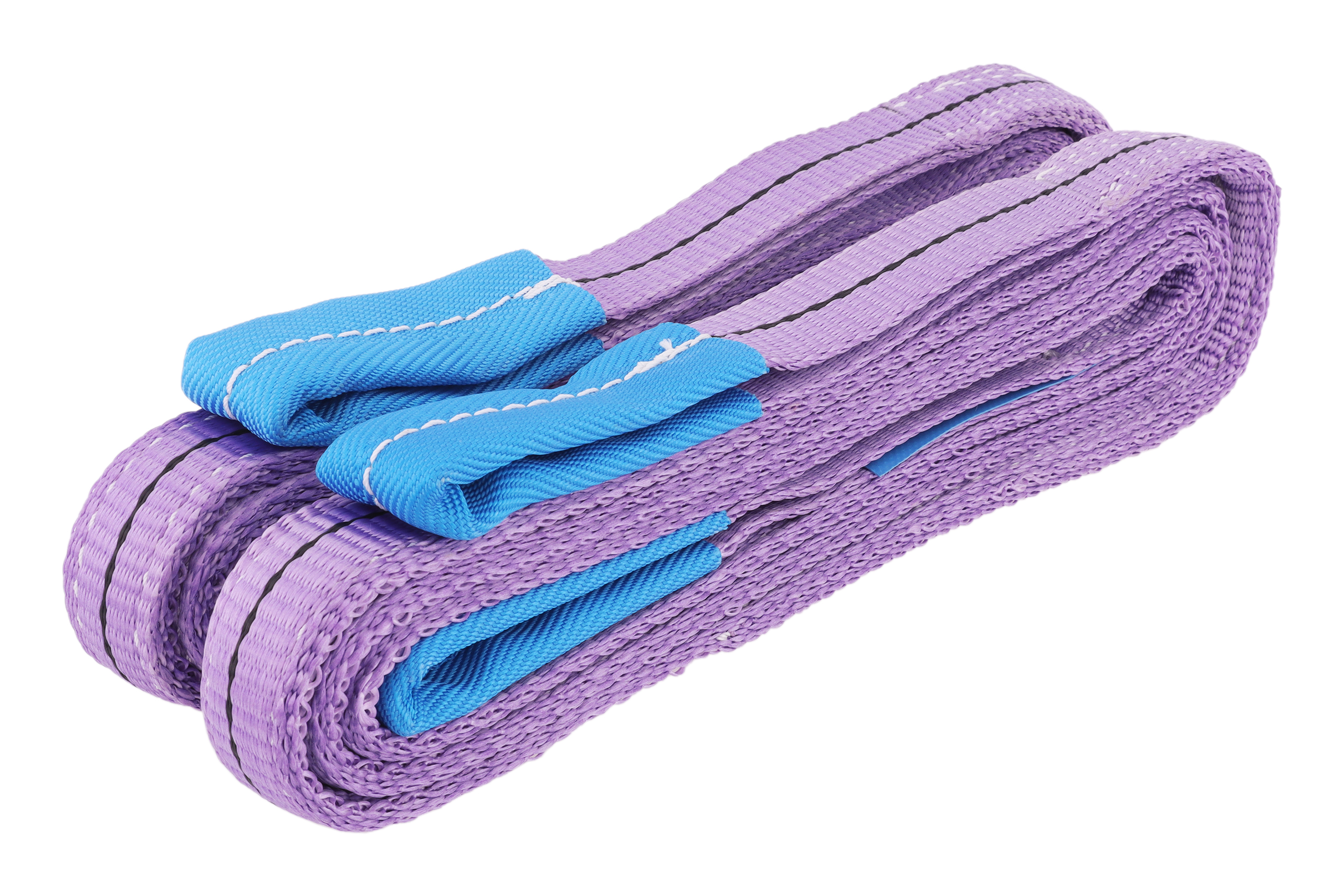 2er-Set, Hebebänder 3m, WLL 1to, mit verstärkten Schlaufen