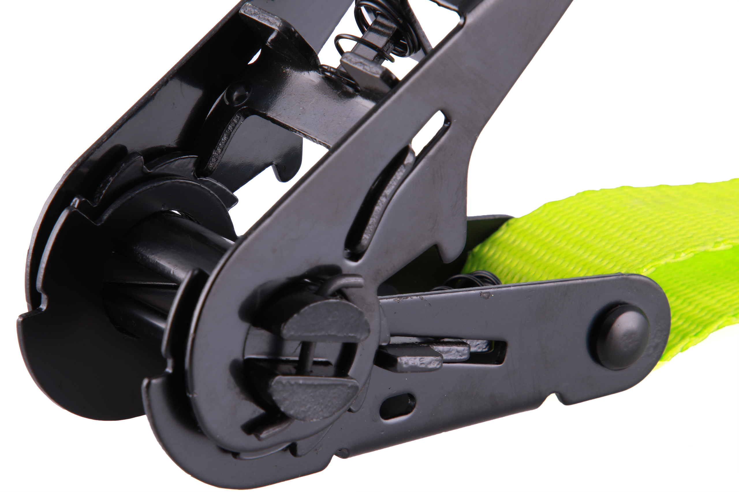 2er-Set, 4 m Zurrgurte, 25 mm, LC 400 daN, STF 216, zweiteilig, Neon-grün, mit S-Haken mit Sicherung