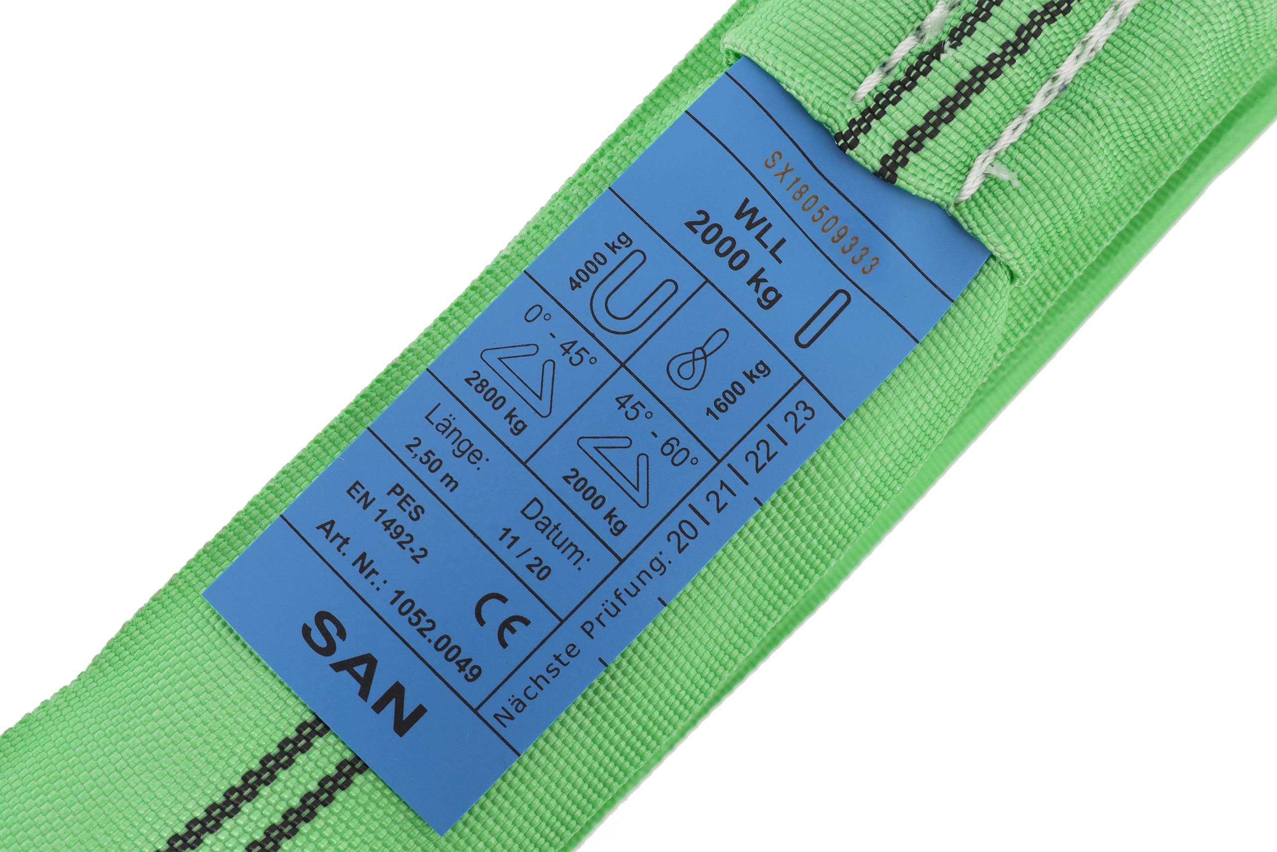 Polyester-Rundschlinge, 2,5m/5m, WLL 2to, einlagig