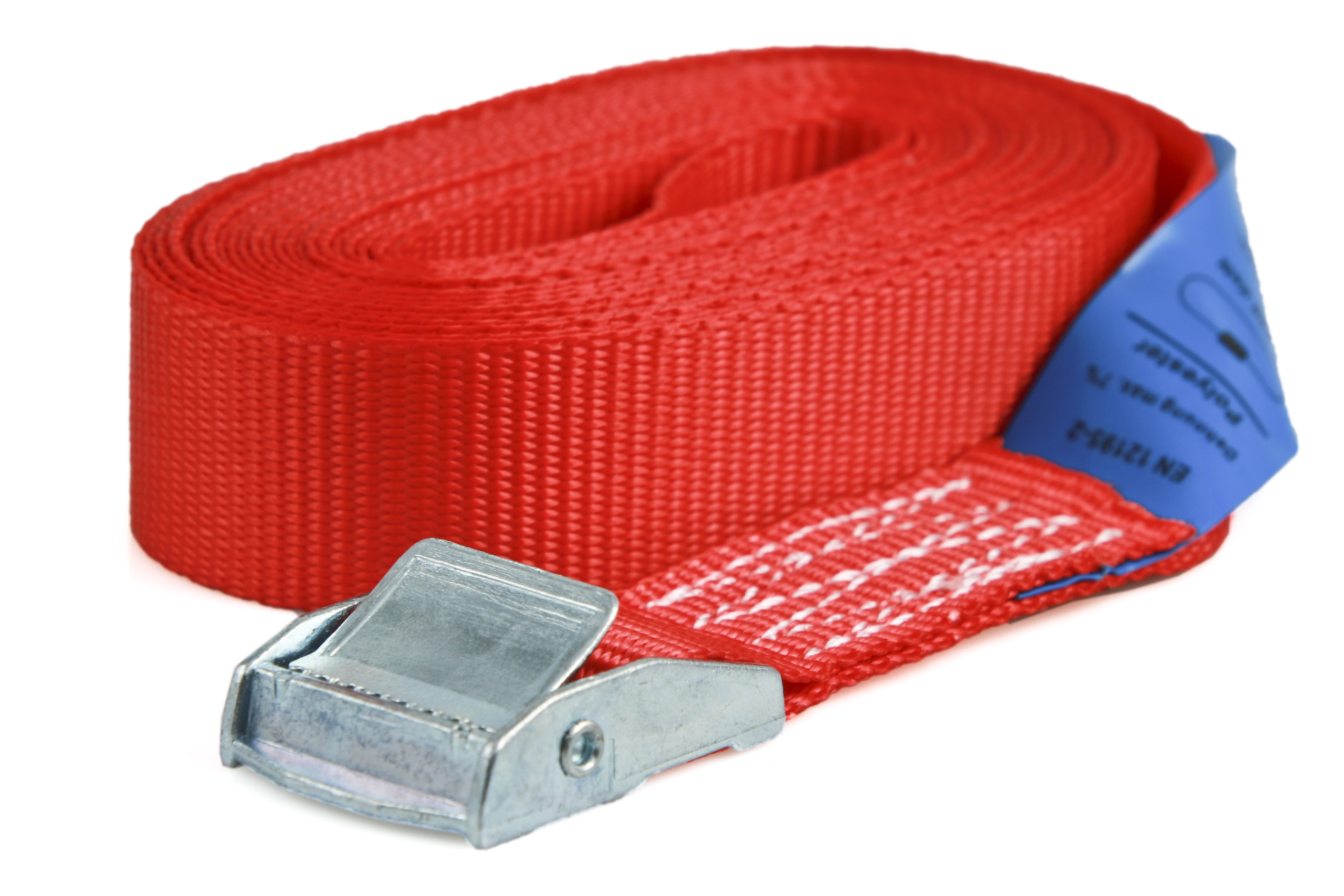 6er-Set, Klemmschloss-Zurrgurte, 5 m, 25 mm, LC 250 daN, rot