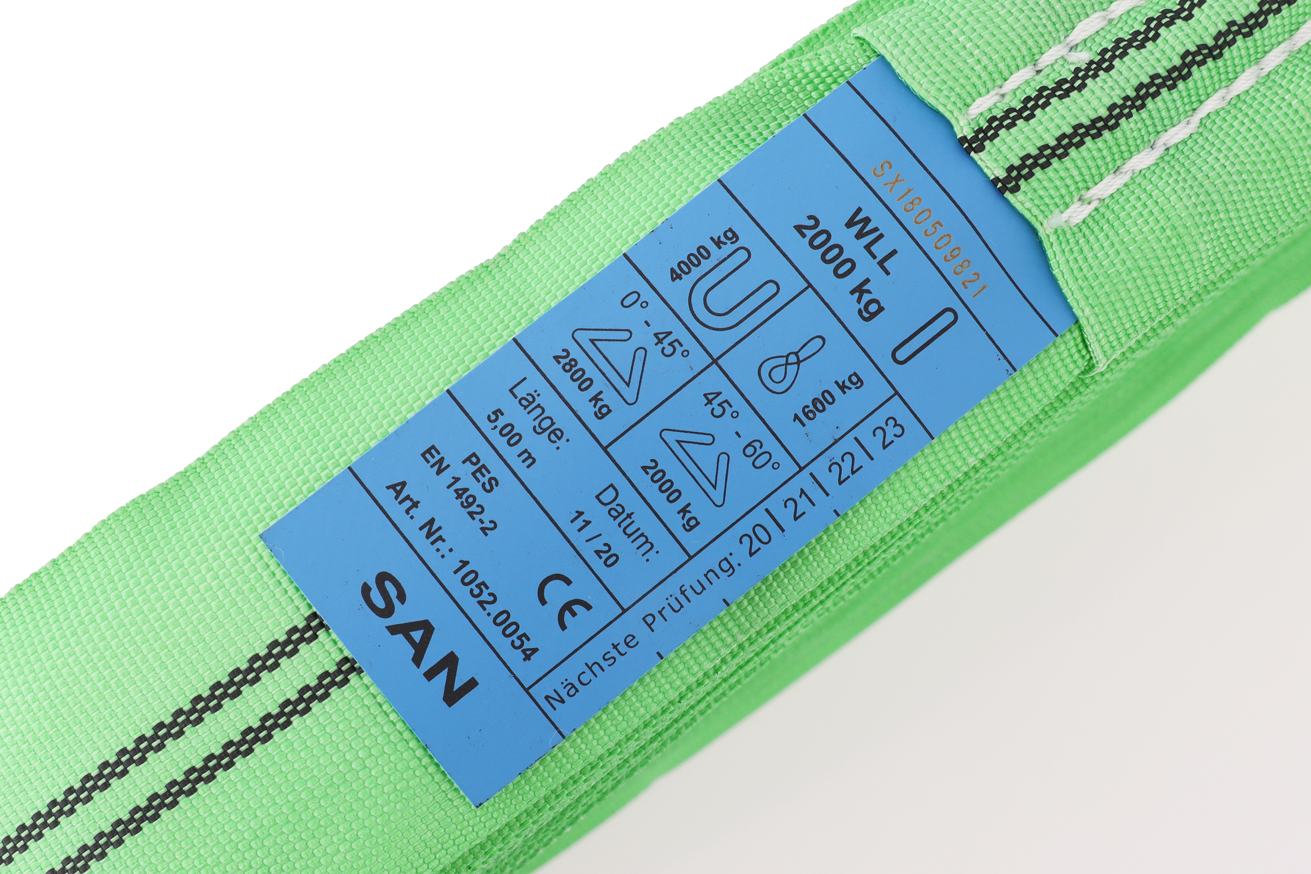 Polyester-Rundschlinge, 5m/10m, WLL 2to, einlagig