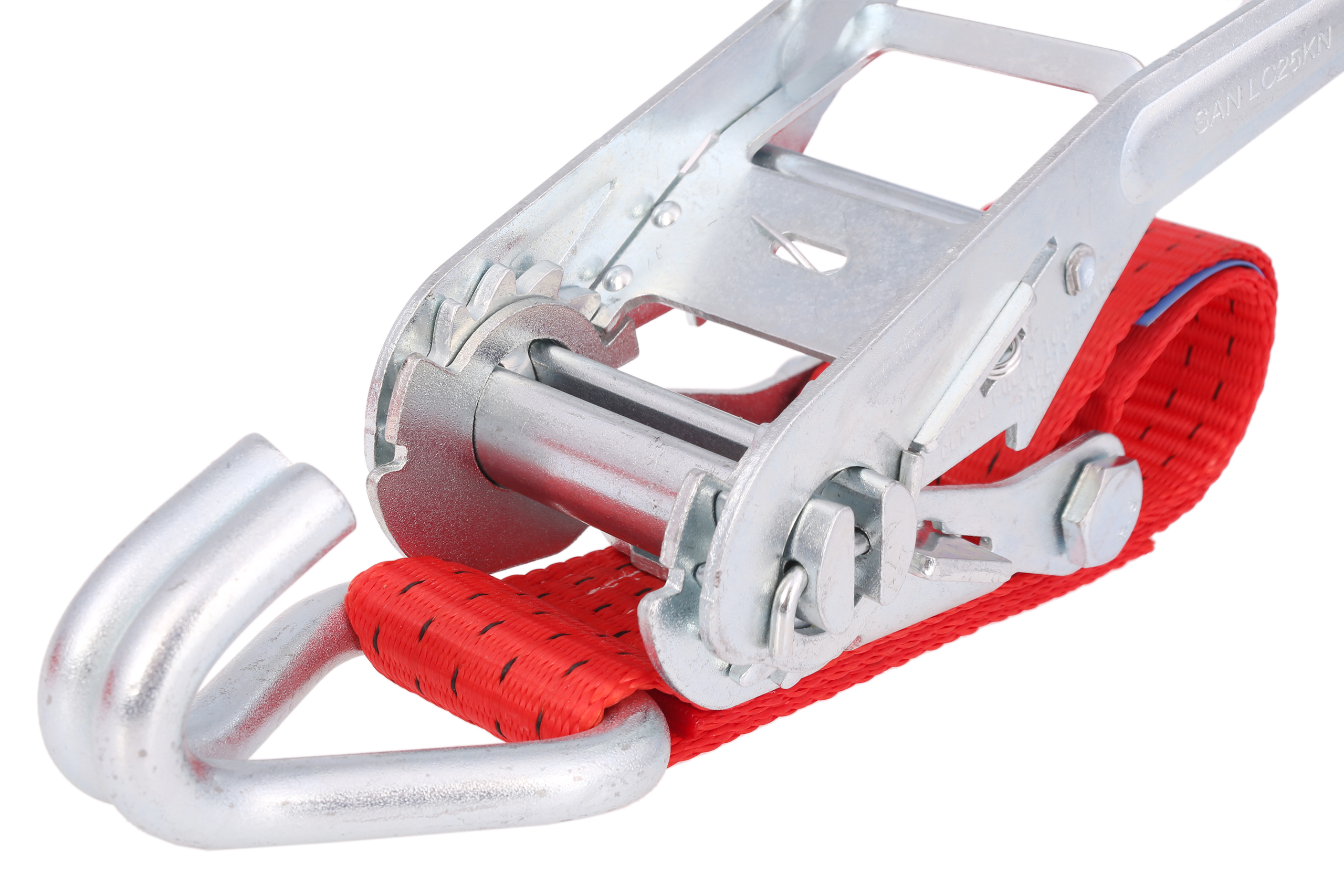 Zurrgurt, 10m, 50mm, LC 2500daN, STF 350daN, zweiteilig, Kurzhebelratsche