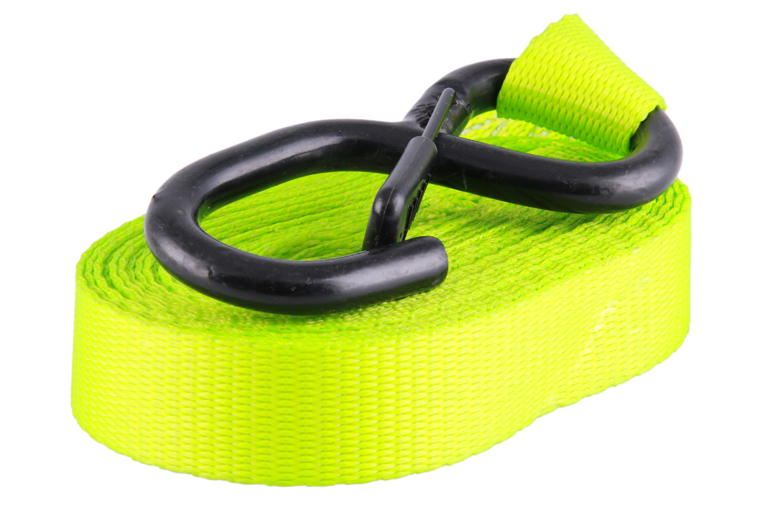 2er-Set, 6 m Zurrgurte, 25 mm, LC 400 daN, STF 216, zweiteilig, Neon-grün, mit S-Haken mit Sicherung