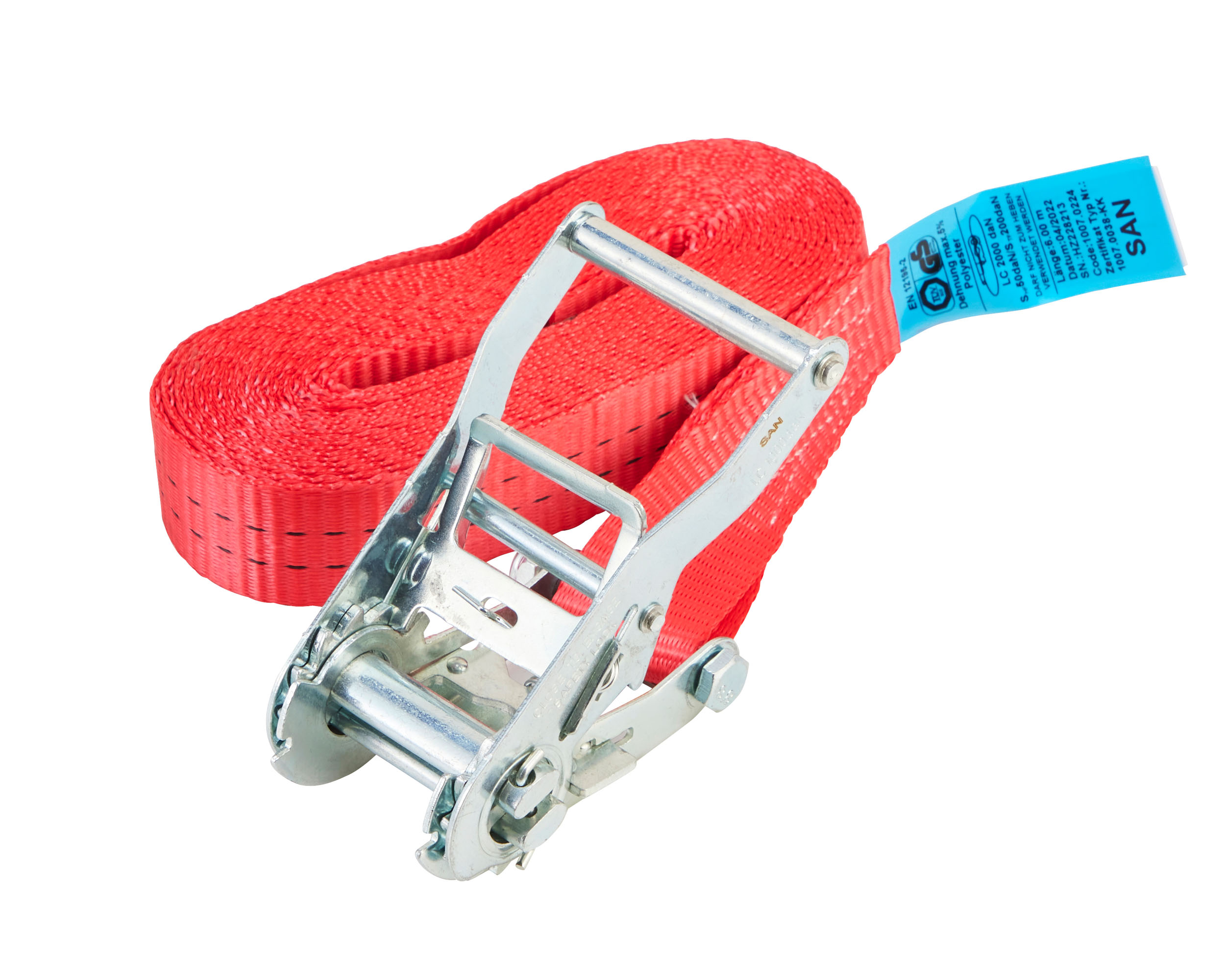 Zurrgurt, 6m, 35 mm, LC 2000daN, einteilig, Standardratsche