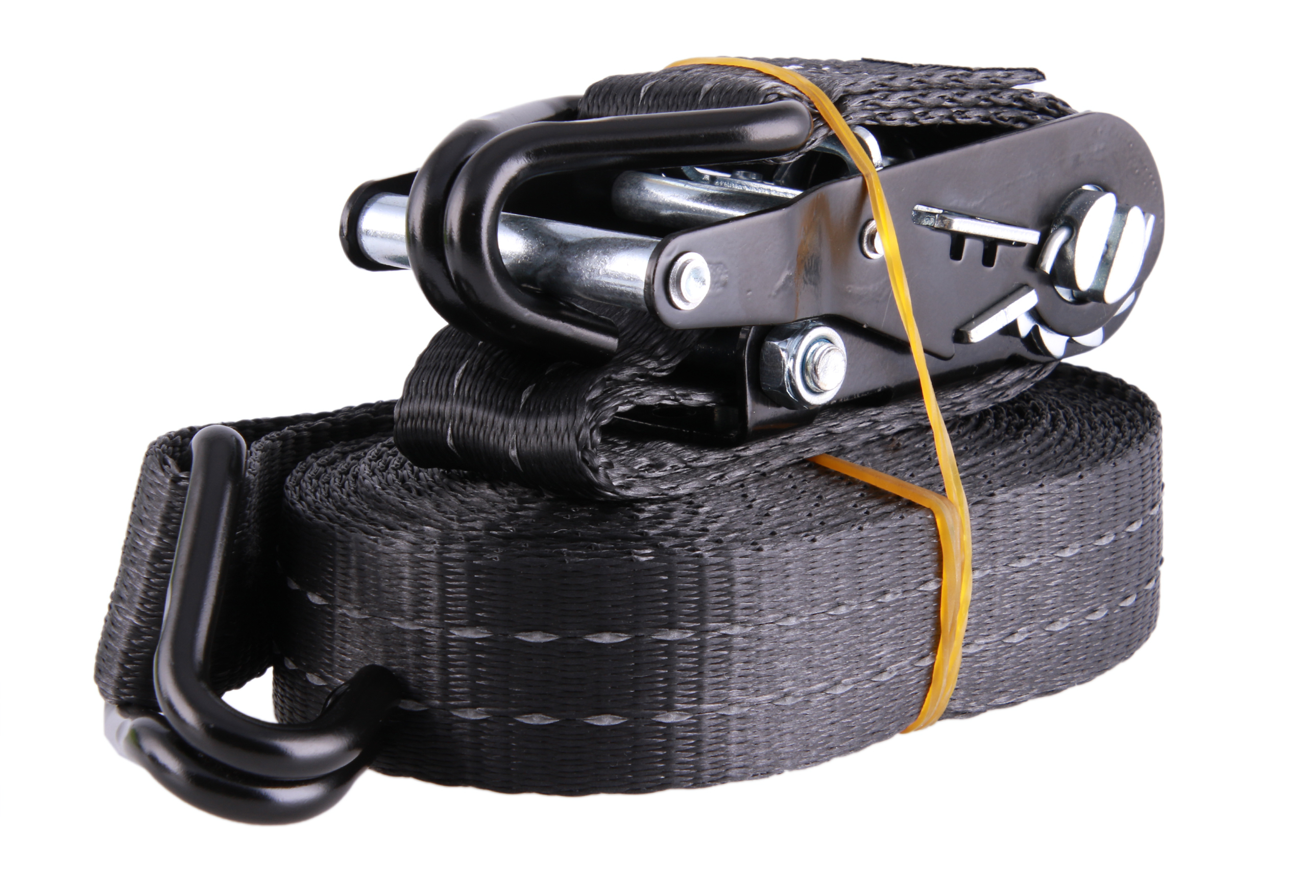 2er-Set, 6 m Zurrgurte, 35mm, LC 1000 daN, STF 220 daN, zweiteilig, schwarz, mit Reflektorstreifen