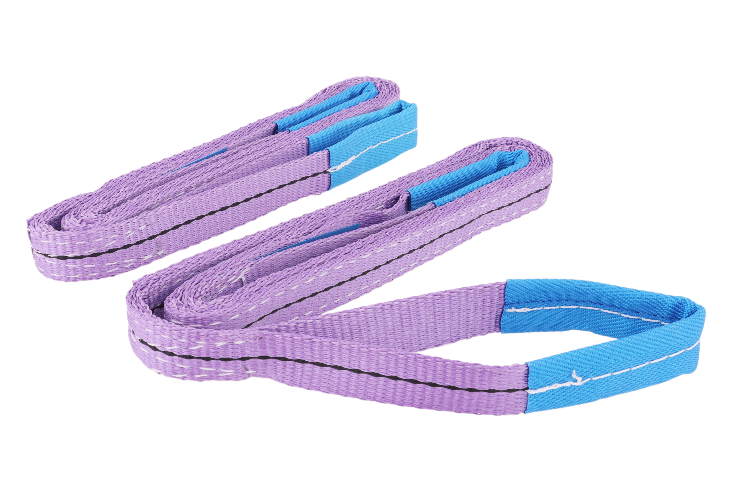 2er-Set, Hebebänder 2m, WLL 1to, mit verstärkten Schlaufen