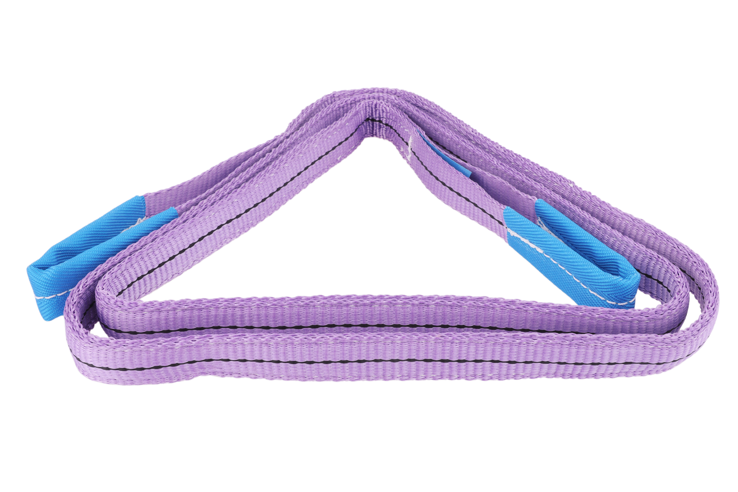 2er-Set, Hebebänder 3m, WLL 1to, mit verstärkten Schlaufen