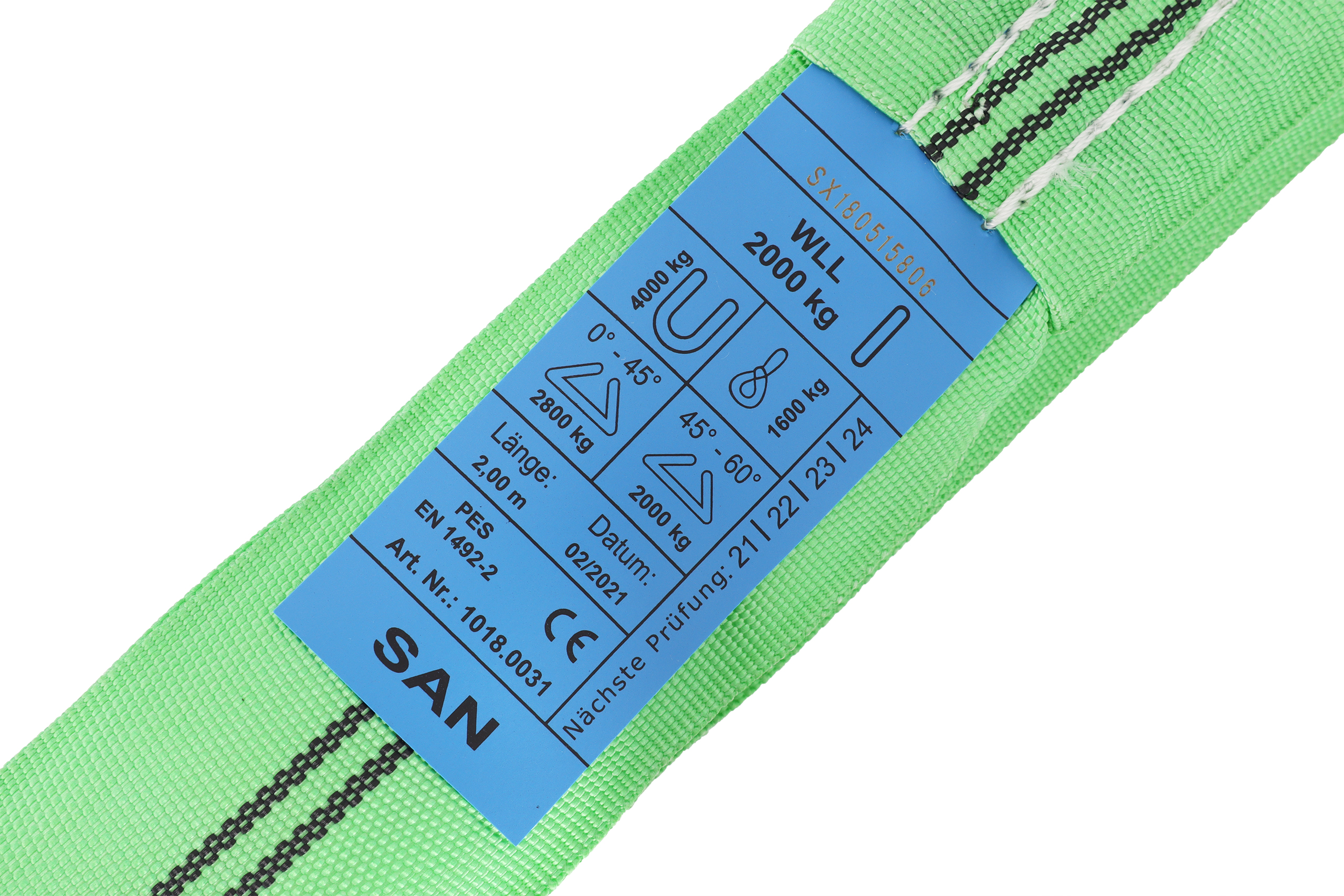 Polyester-Rundschlinge, 2m/4m, WLL 2to, einlagig