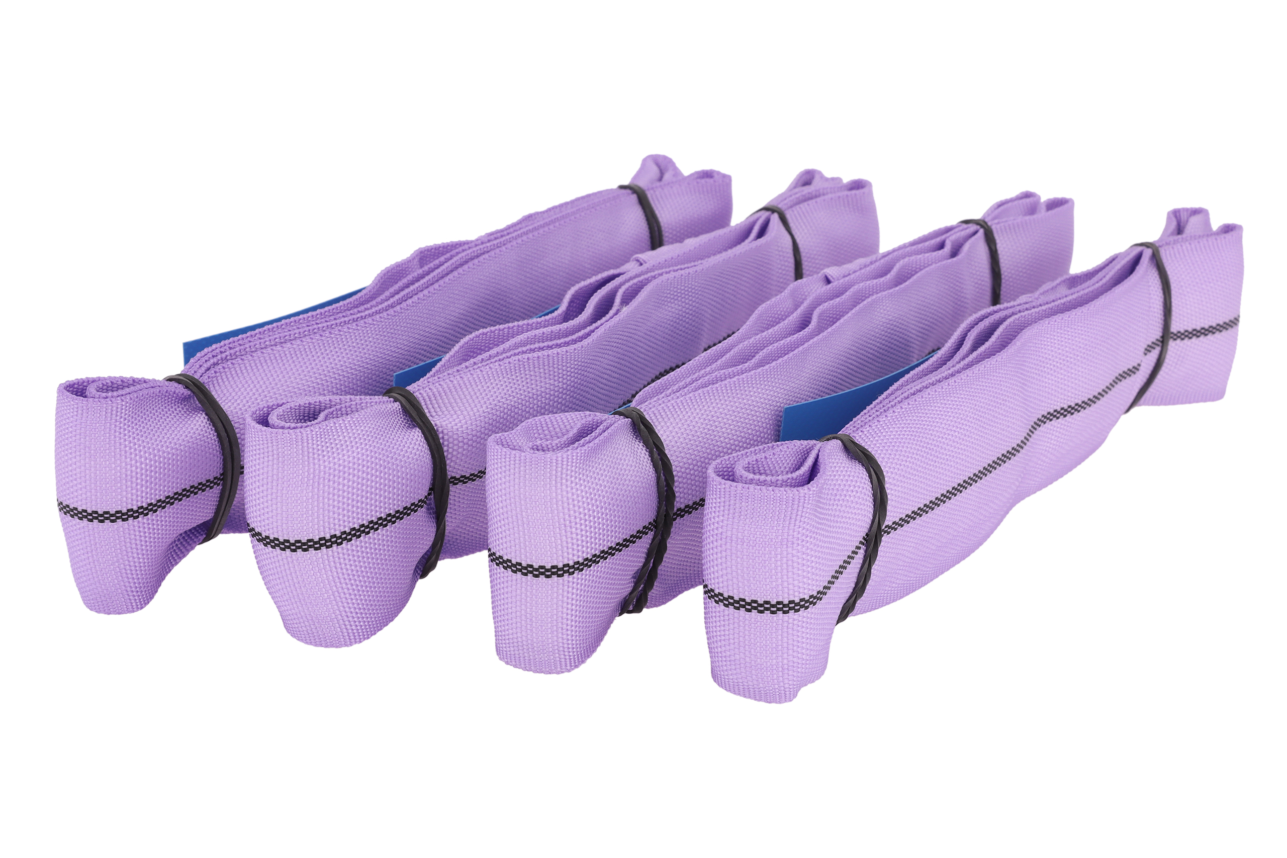 4er-Set, Polyester-Rundschlingen 0,5m/1m, WLL 1to, einlagig