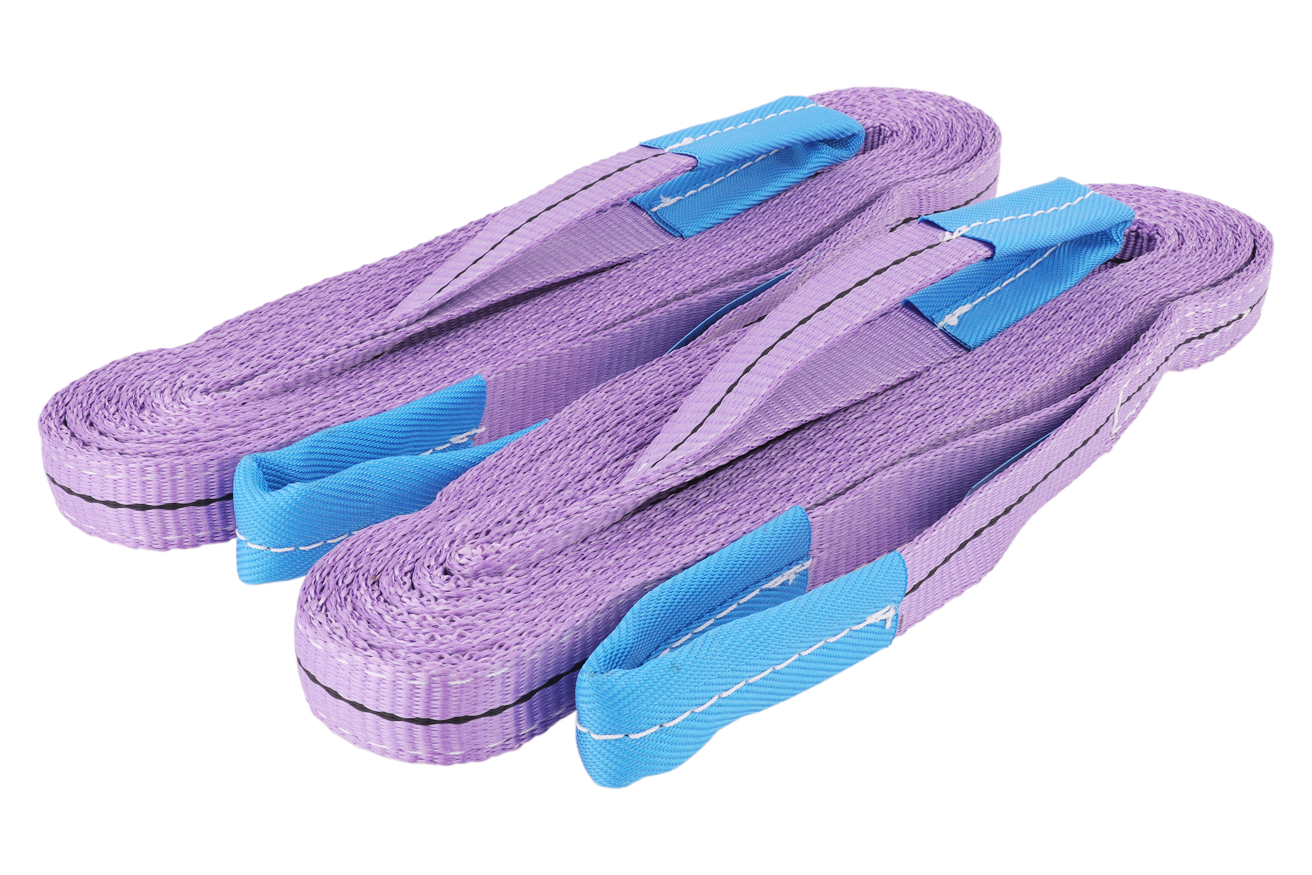 2er-Set, Hebebänder 6m, WLL 1to, mit verstärkten Schlaufen