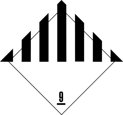 Kl. 9 Gefahrgutetikett PE Folie ohne Text 10x10cm