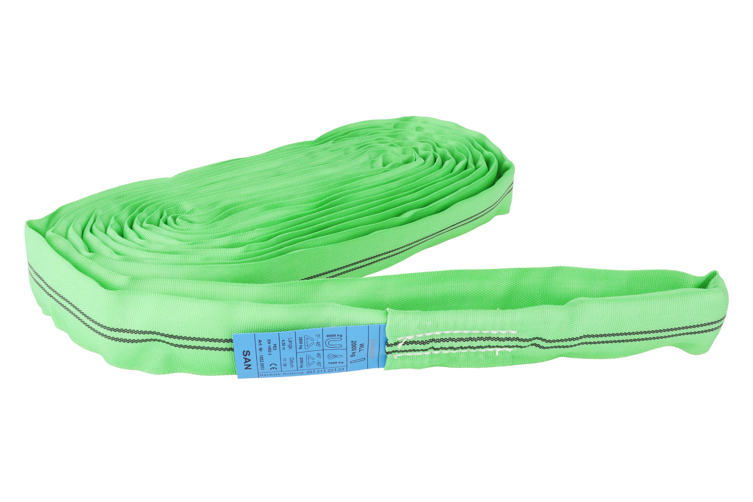 Polyester-Rundschlinge, 4,5m/9m, WLL 2to, einlagig