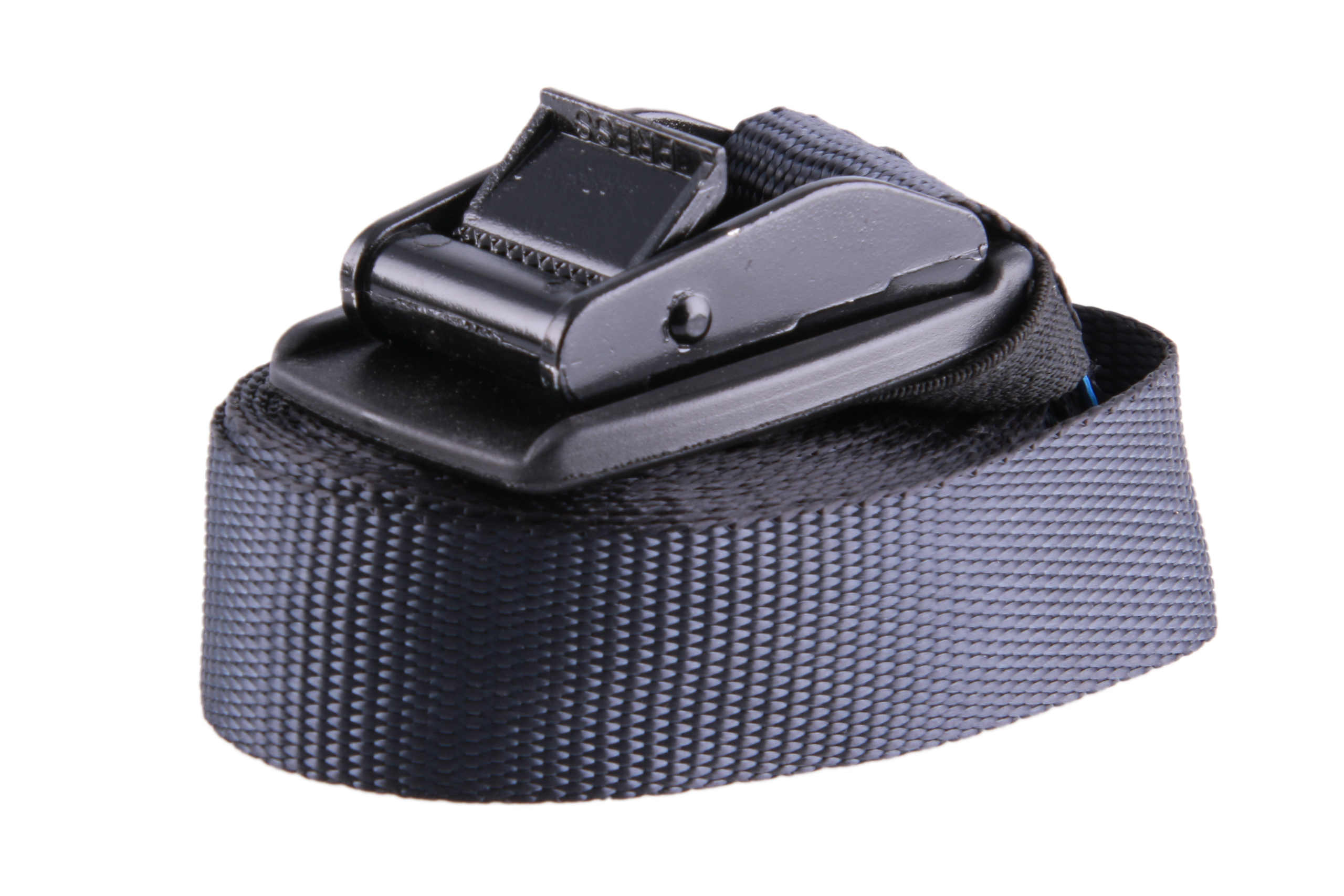 2er-Set, 4 m Klemmschlossgurt mit zusätzlich angebrachtem Gummi-Schnallenschutz, schwarz