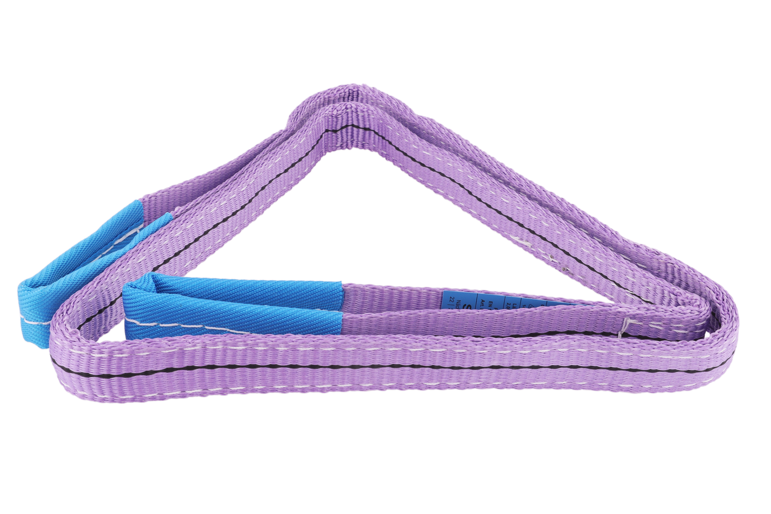 2er-Set, Hebebänder 2m, WLL 1to, mit verstärkten Schlaufen