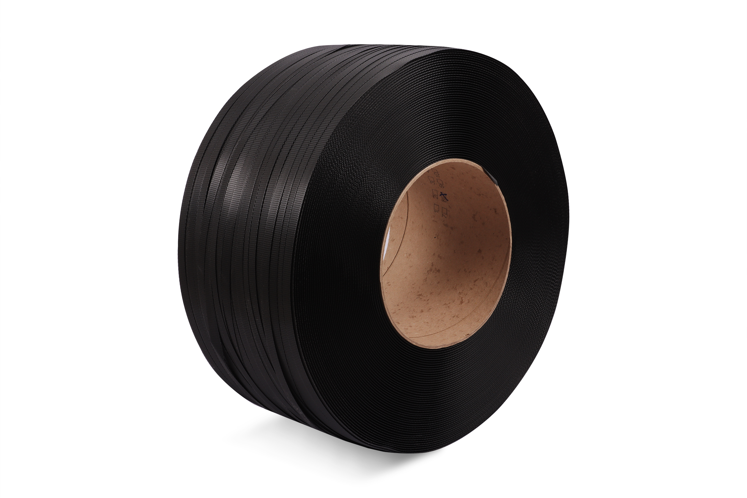 PP-Band Schwarz, 12,7x0,65mm, 406mm Kern, Reisskraft ca. 191kg, 2.500m pro Rolle