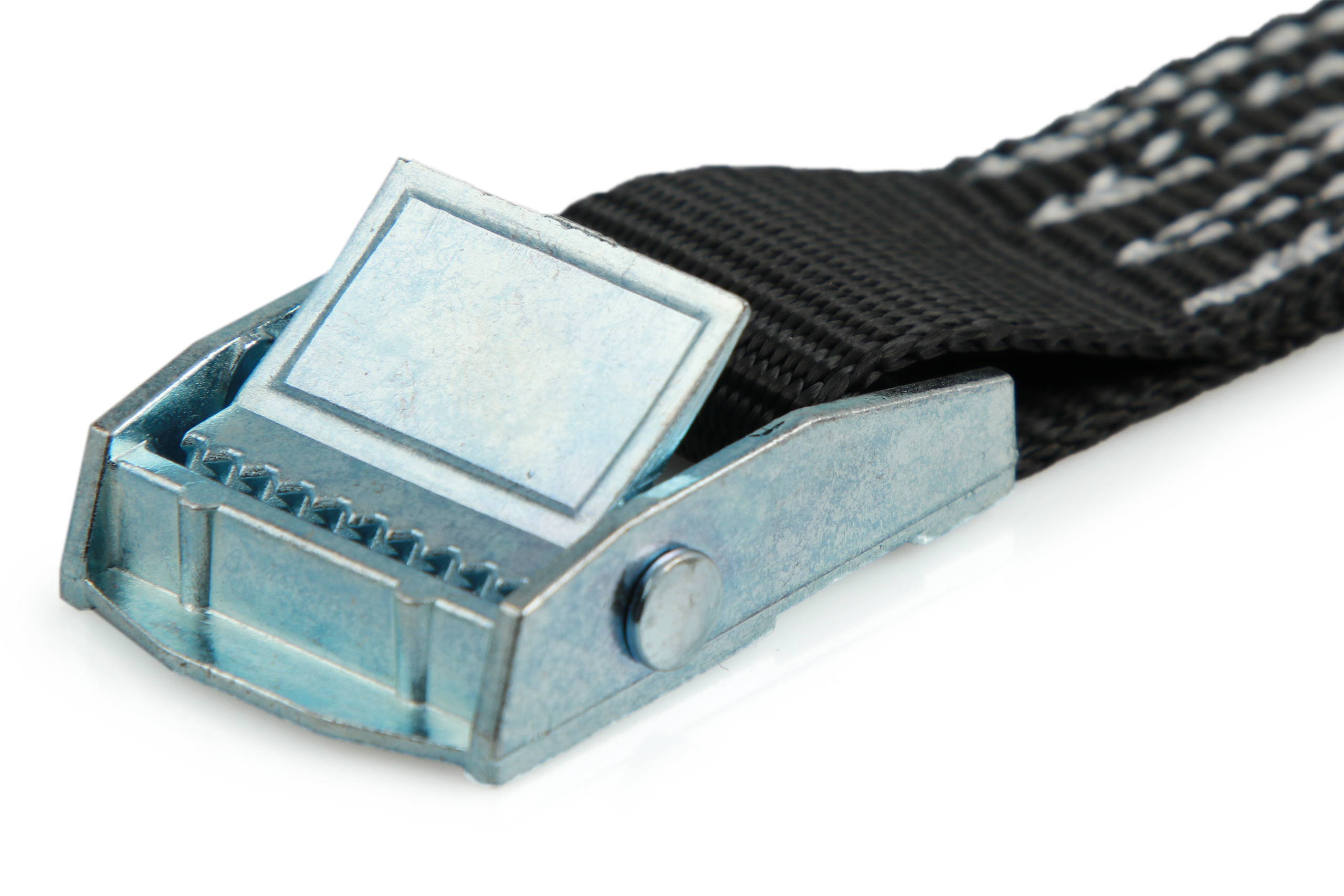 6er-Set, Klemmschloss-Zurrgurte, 3 m, 25 mm, LC 250 daN, schwarz