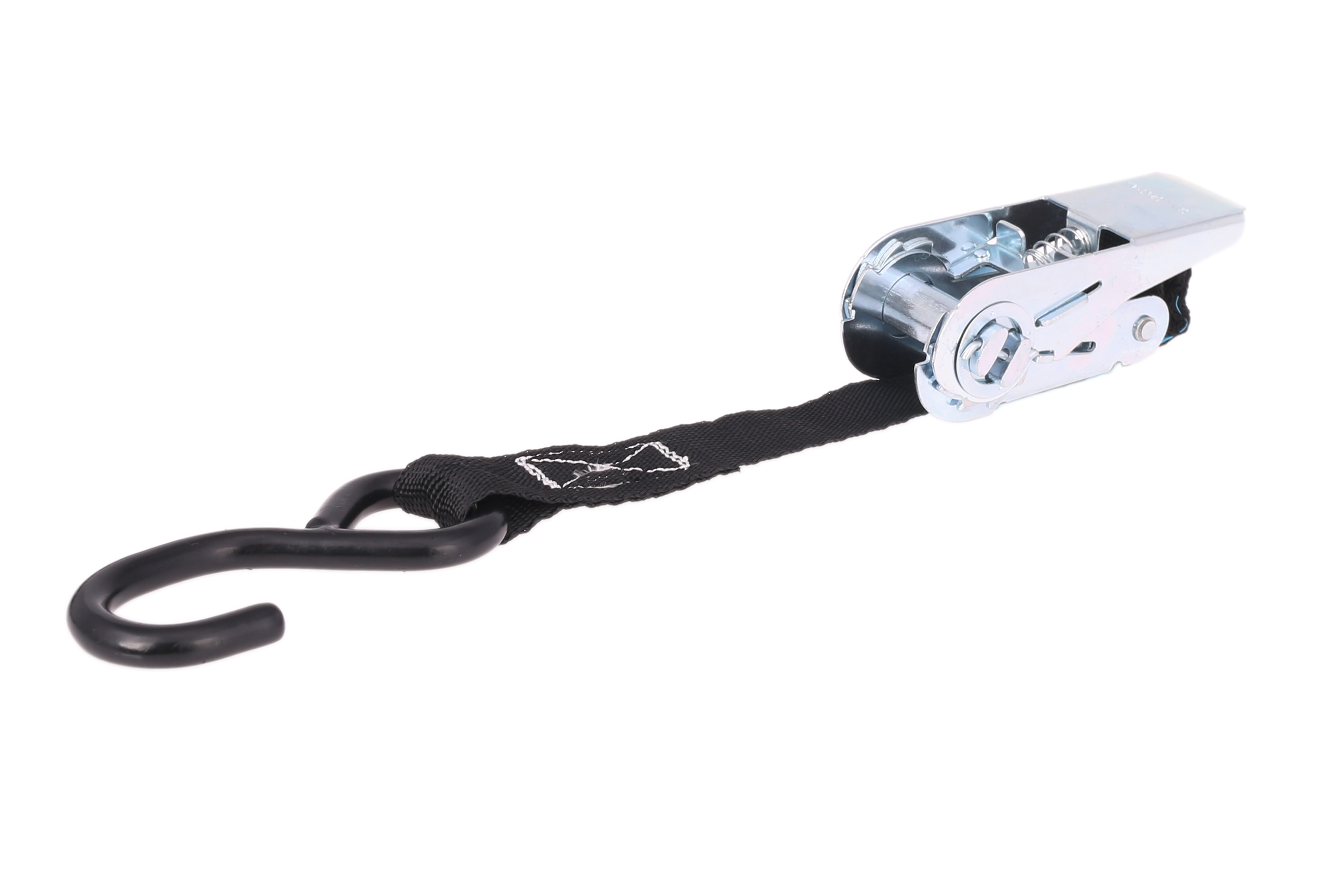 Zurrgurt, 4m, 25mm, LC 250 daN, zweiteilig, STF 90, Hobbyratsche, mit S-Haken