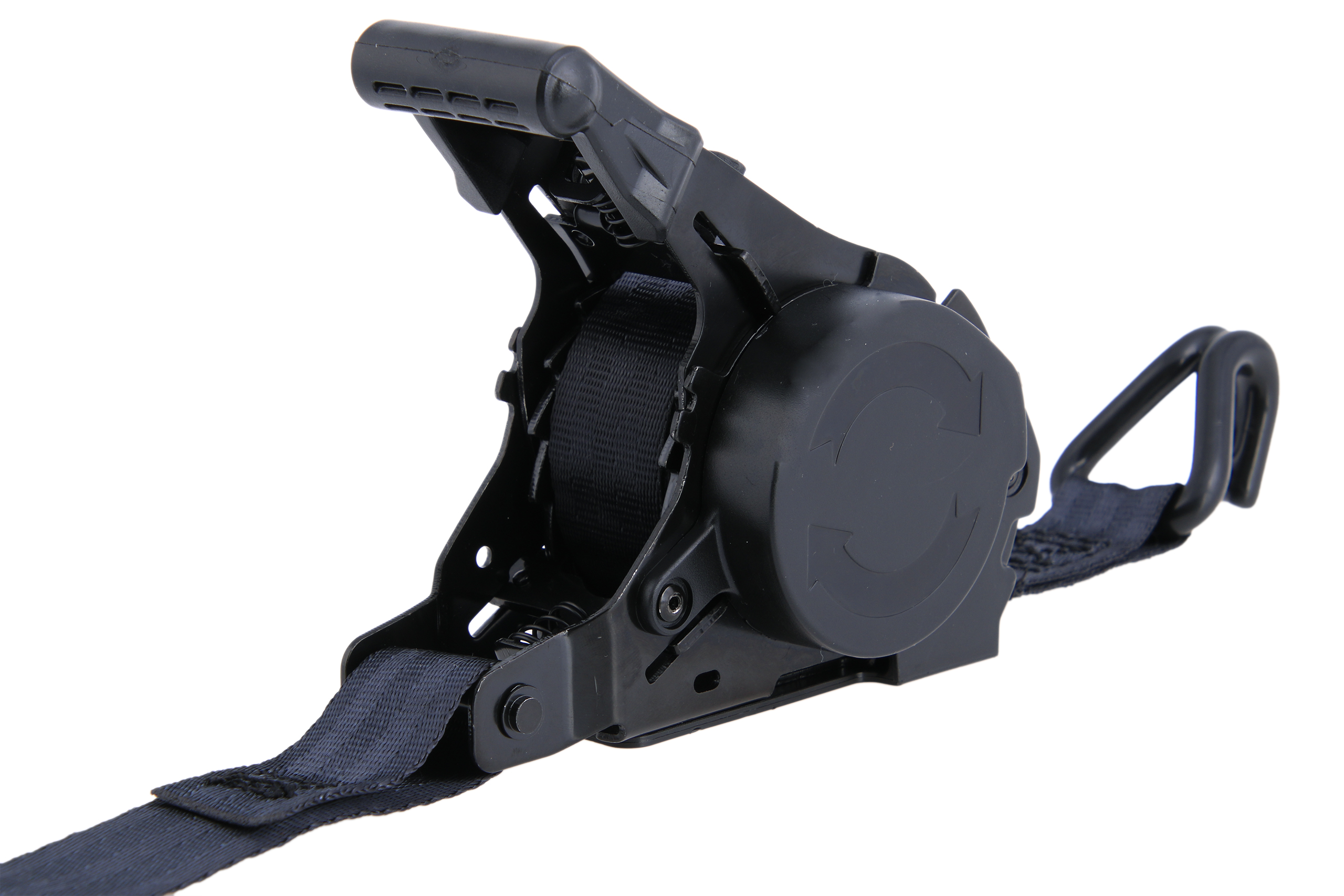 Set of 2 - 3.65 m automatic lashing strap, 25 mm, LC 340 daN, with coated claw hook