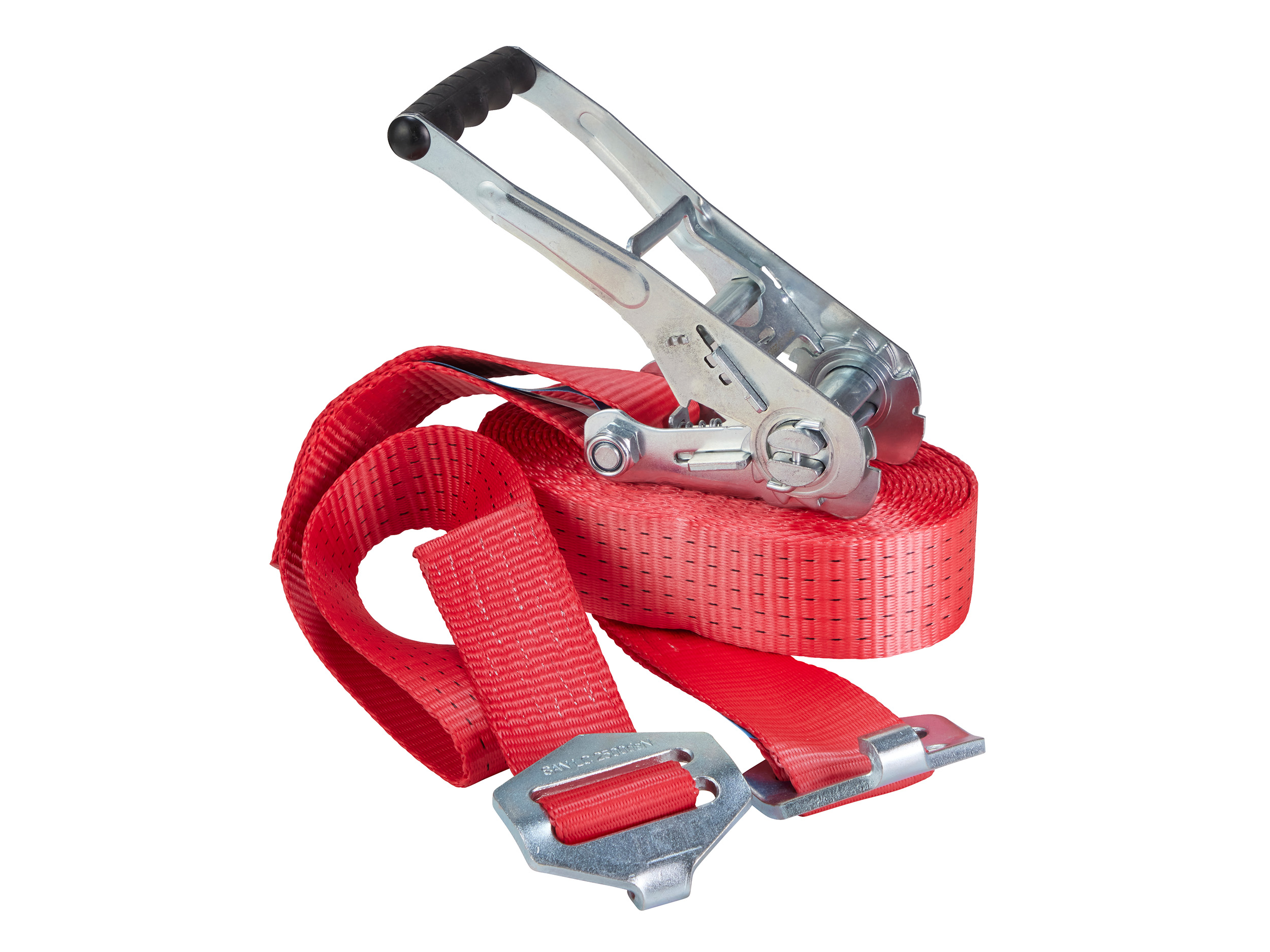 Zurrgurt, 8m, 50mm, LC 2500 daN, zweiteilig, STF 300, Kurzhebelratsche, für Krone Trailer