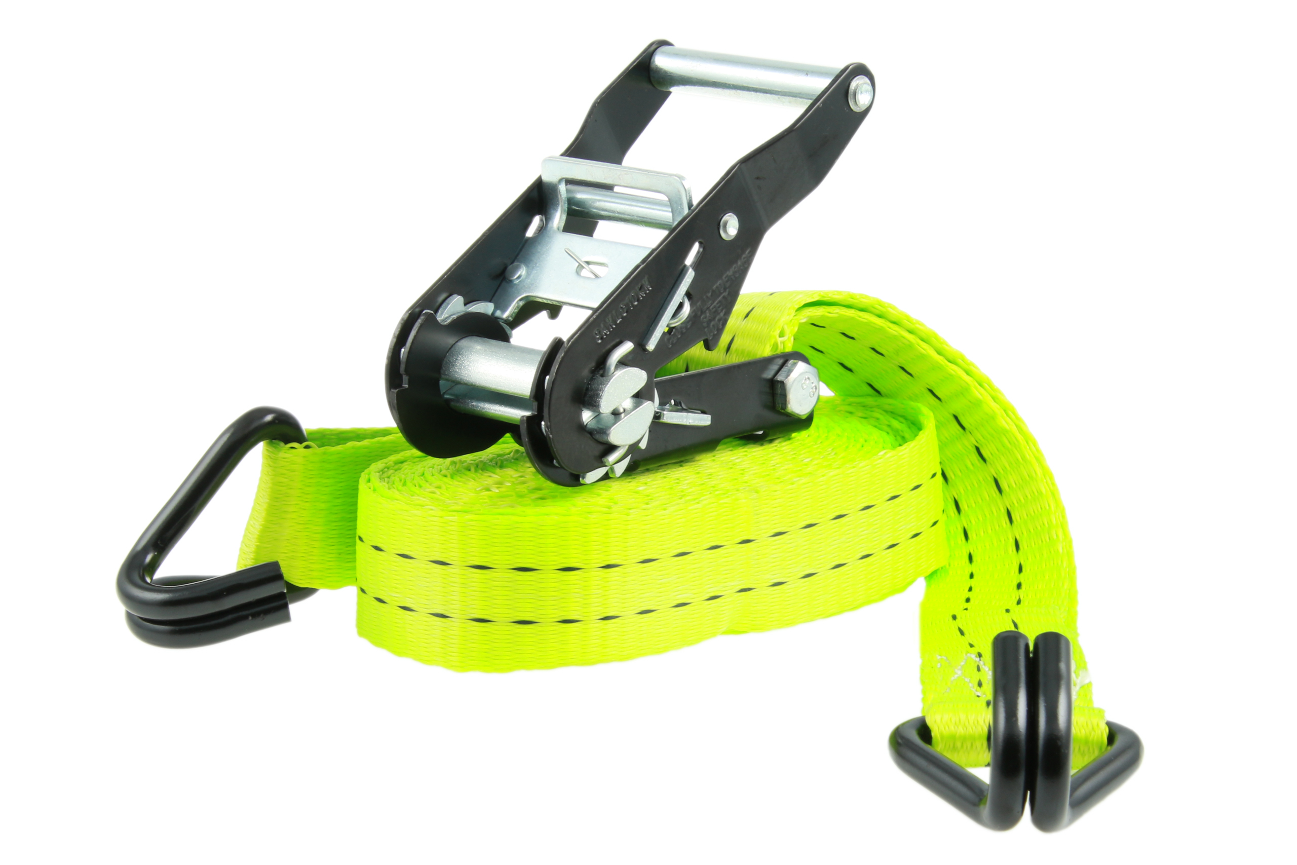 2er-Set, 6 m Zurrgurte, 35 mm, LC 1000 daN, STF 220 daN, zweiteilig, Neon-Grün