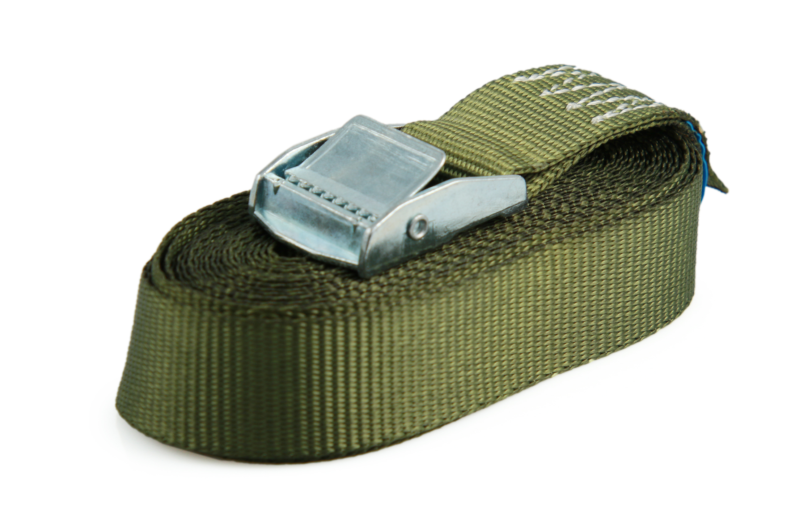 6er-Set, Klemmschloss-Zurrgurte, 5 m, 25 mm, LC 250 daN, olivgrün