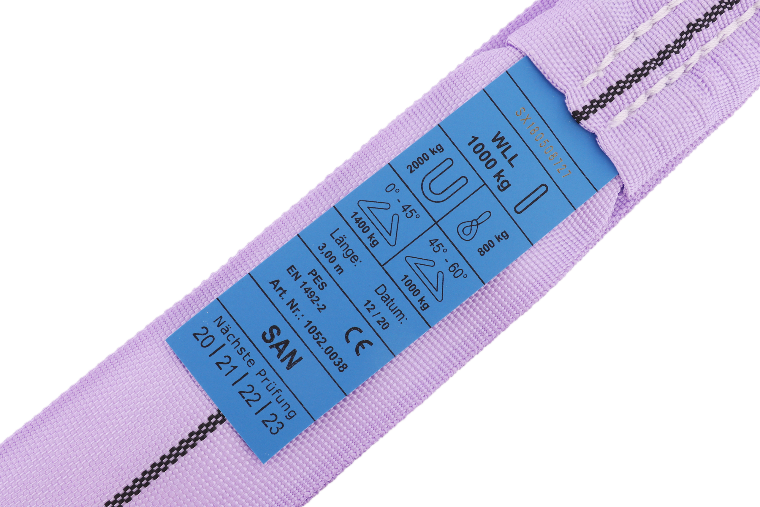 2er-Set, Polyester-Rundschlingen, 3m/6m, WLL 1to, einlagig