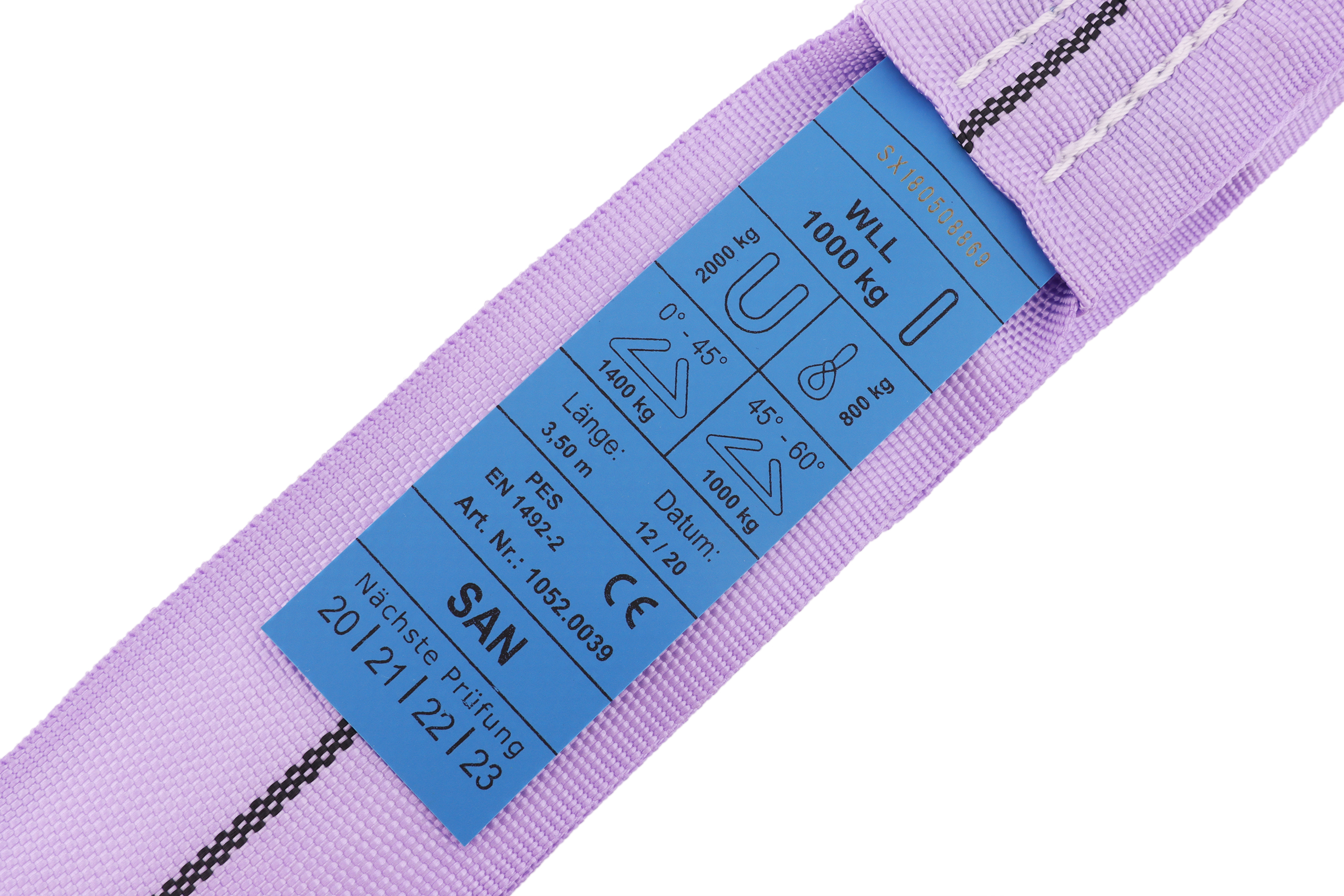 2er-Set, Polyester-Rundschlingen, 3,5m/7m, WLL 1to, einlagig