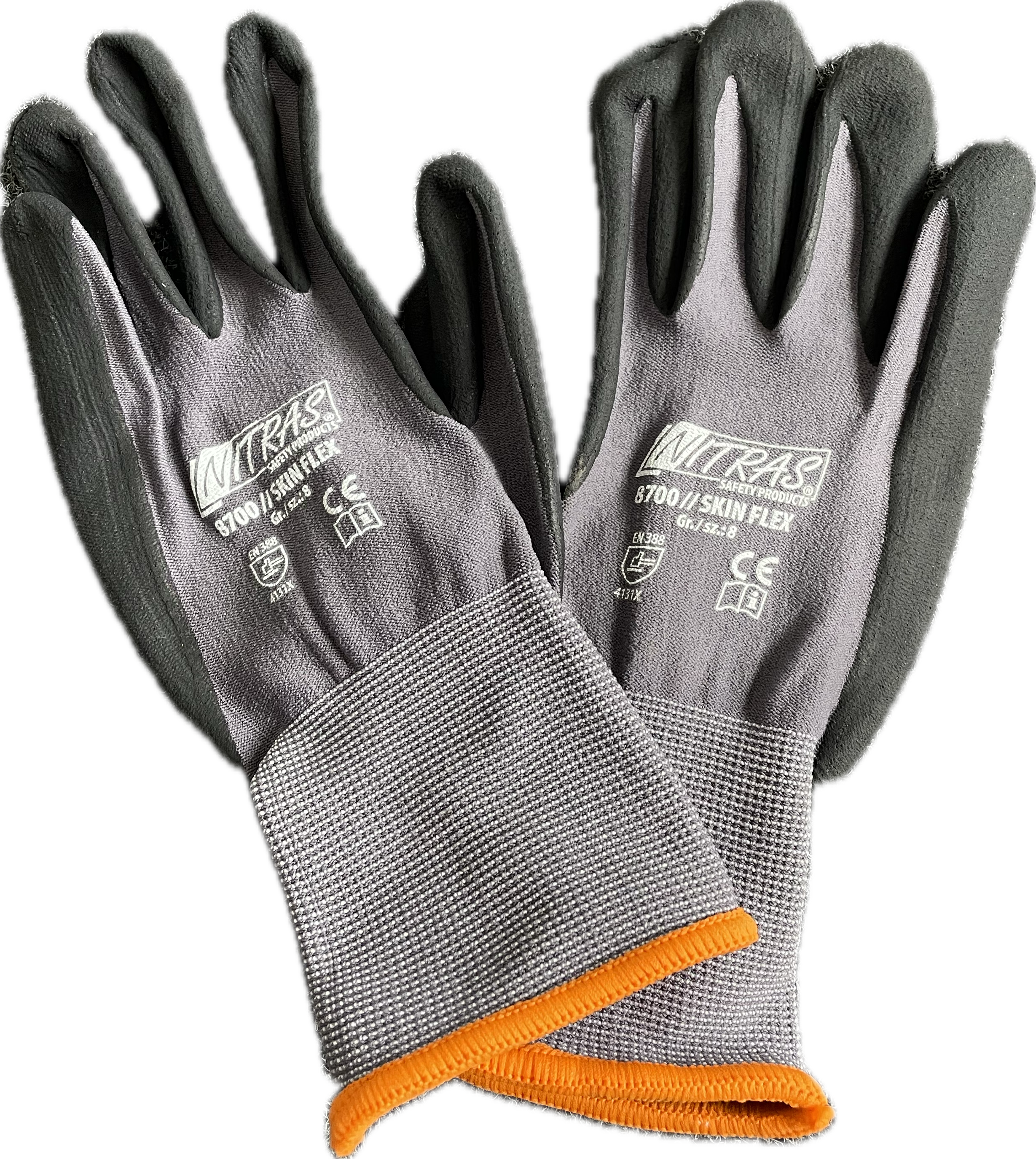 Spezial-Stretch-Strick Handschuh, grau, Gr. 8