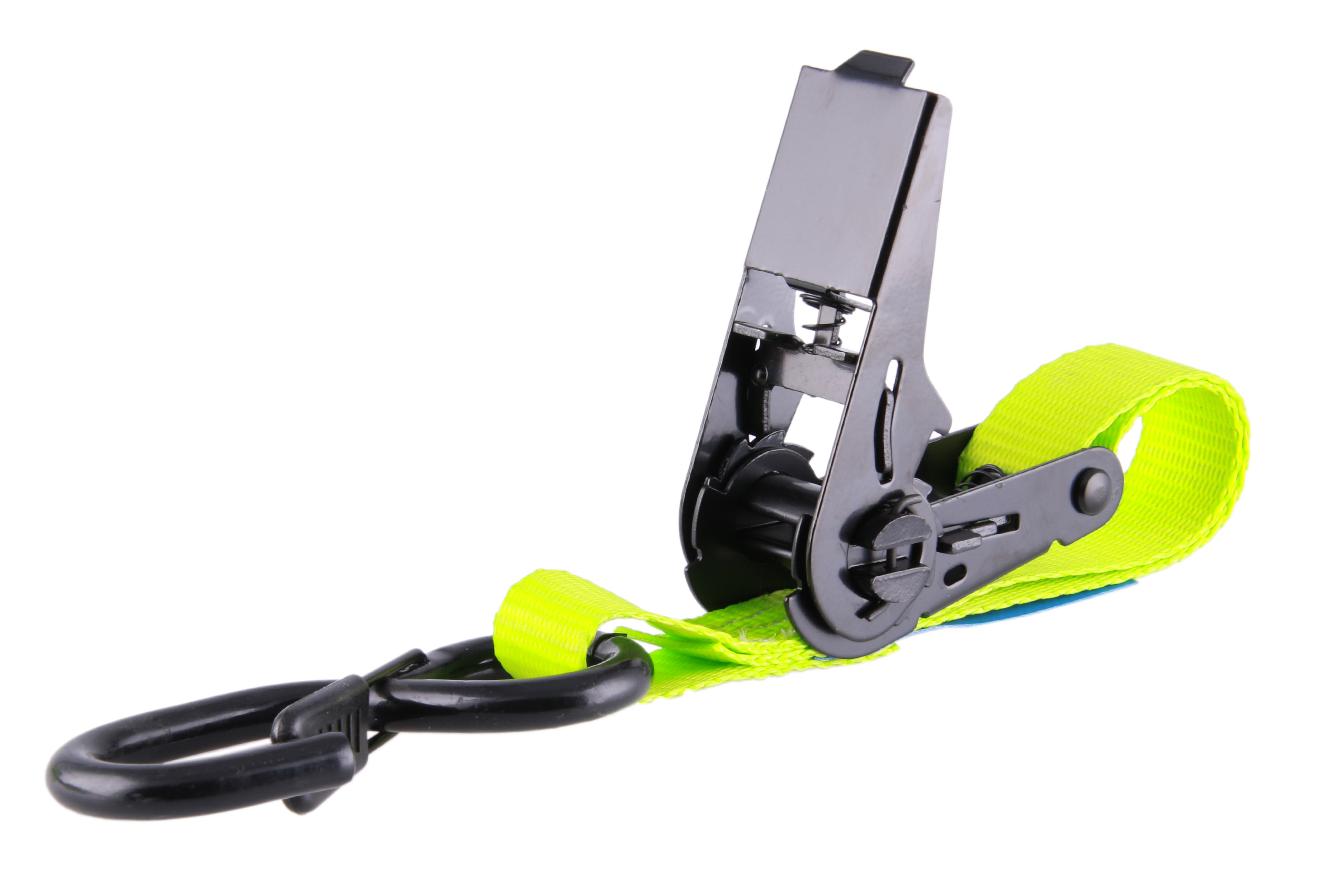 2er-Set, 6 m Zurrgurte, 25 mm, LC 400 daN, STF 216, zweiteilig, Neon-grün, mit S-Haken mit Sicherung