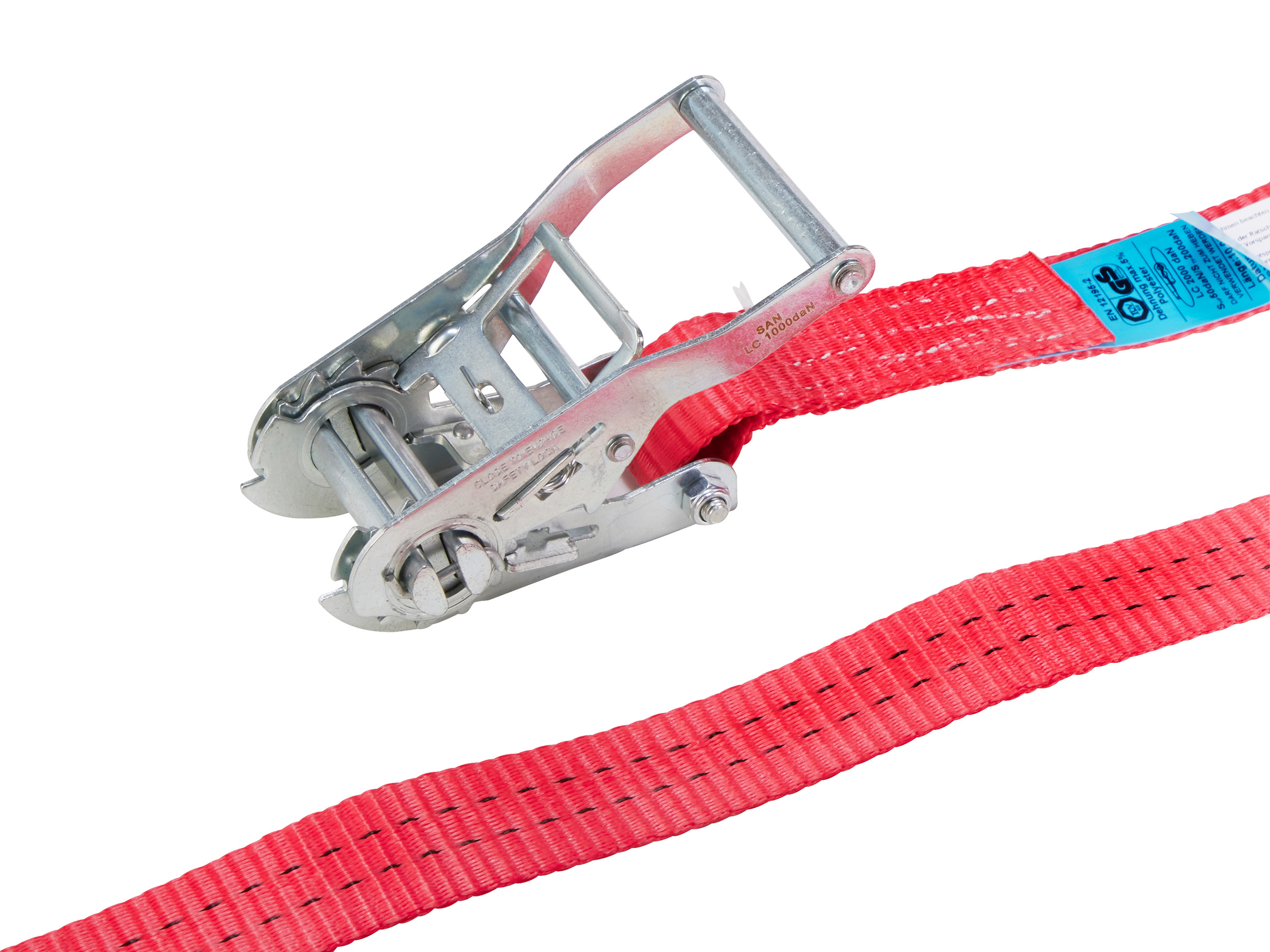 Zurrgurt, 10m, 35mm, LC 2000daN, STF 200daN, einteilig, Standardratsche