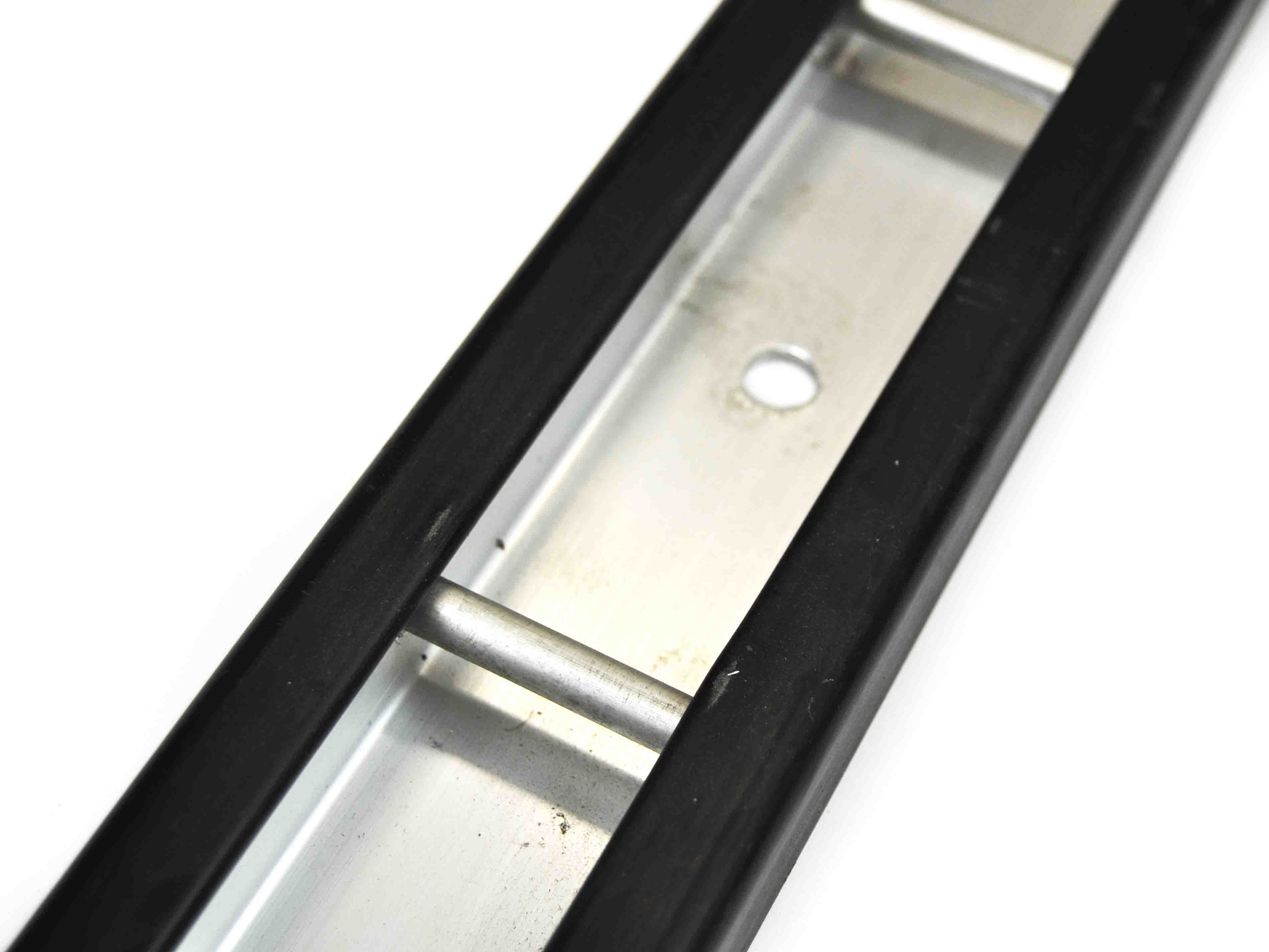 Stäbchenzurrschiene Aluminium, mit Gummischutz- schwarz, 1000x60x20mm