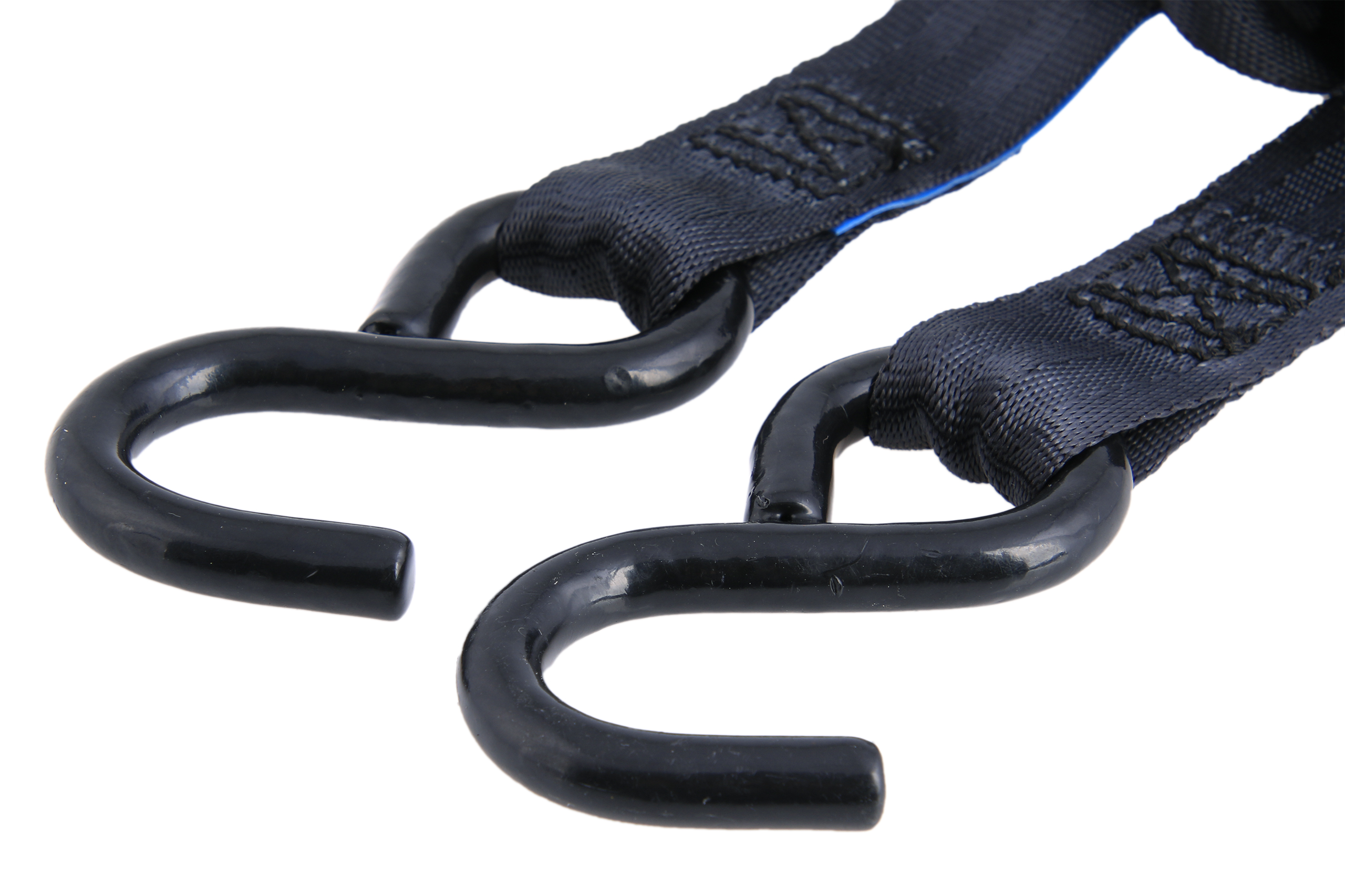 Set of 2 - 3.65 m automatic lashing strap, 25 mm, LC 340 daN, with coated S-hook