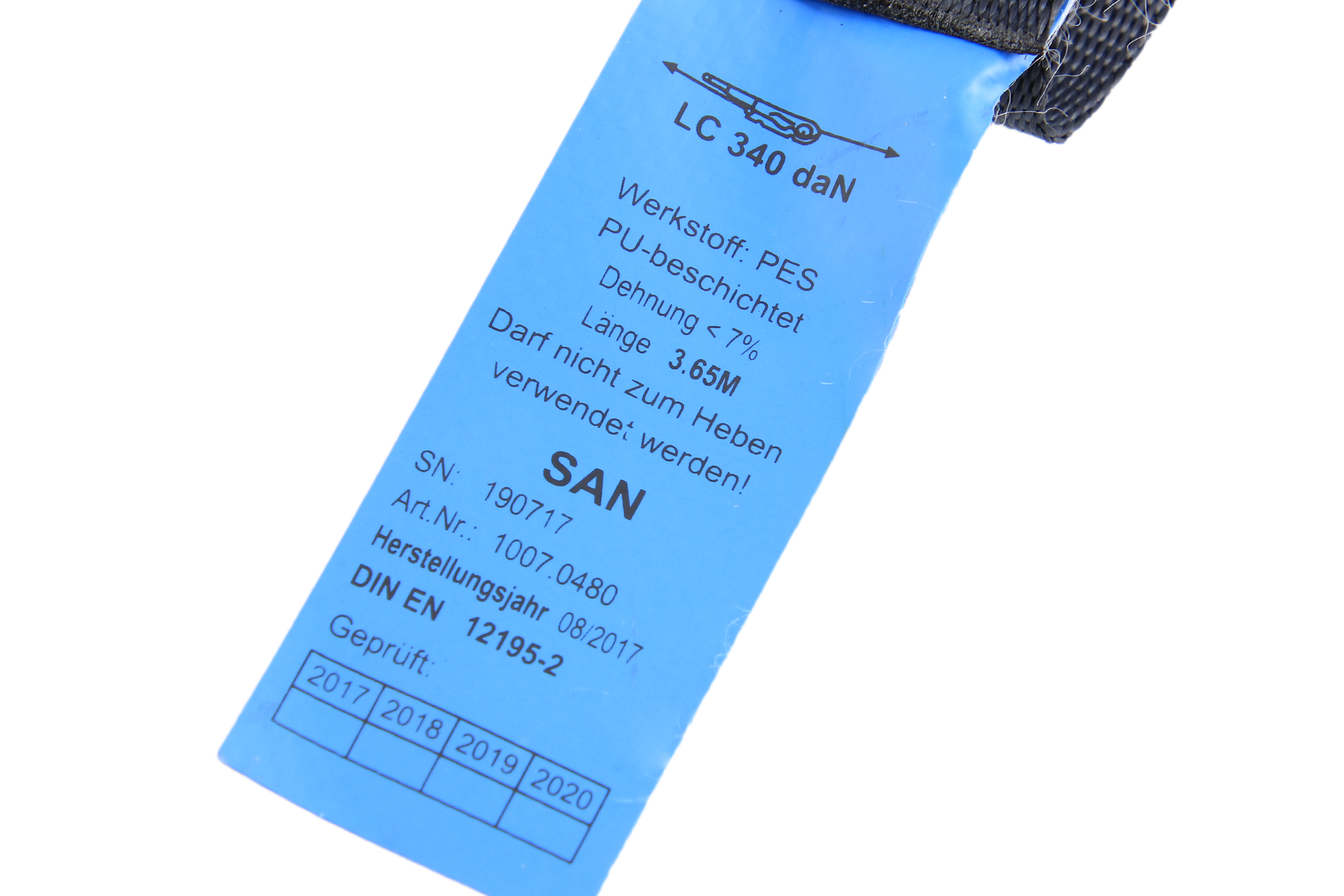 2er Set - 3,65 m Automatik-Zurrgurt, 25 mm, LC 340 daN, mit S-Haken mit Sicherung