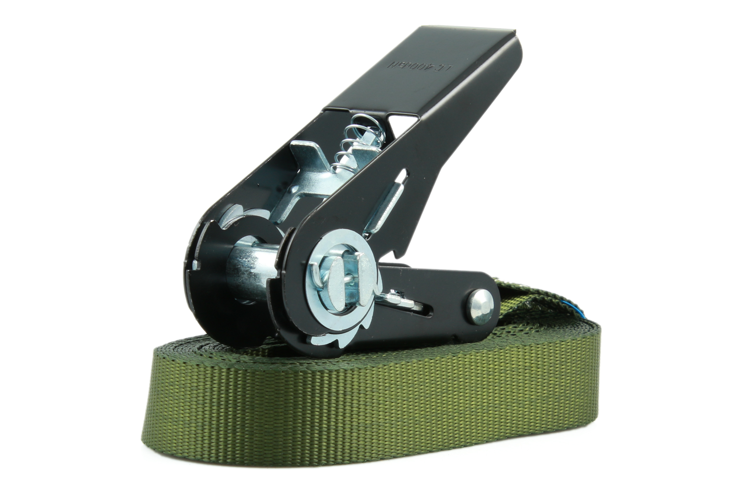 4er-Set, 6 m Zurrgurte, 25mm, LC 900 daN, einteilig, Olivgrün