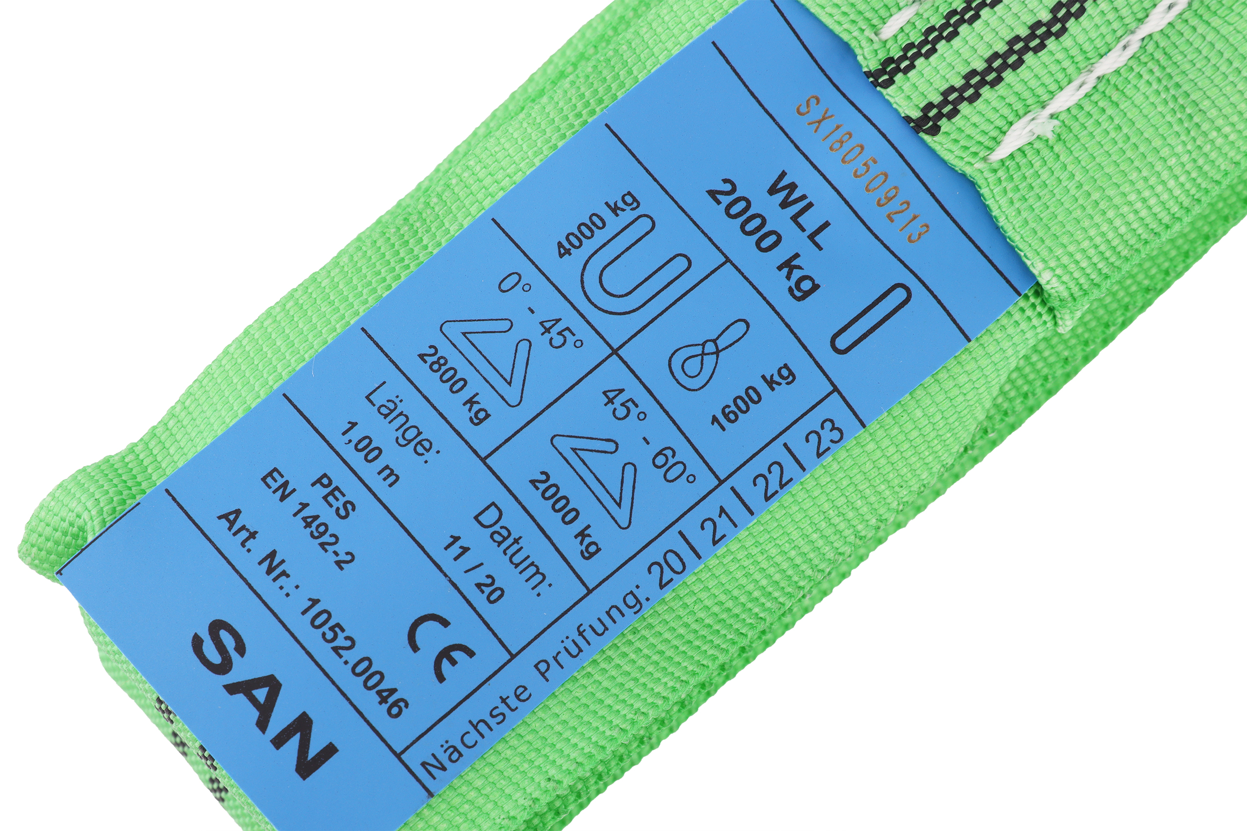 Polyester-Rundschlinge, 1m/2m, WLL 2to, einlagig