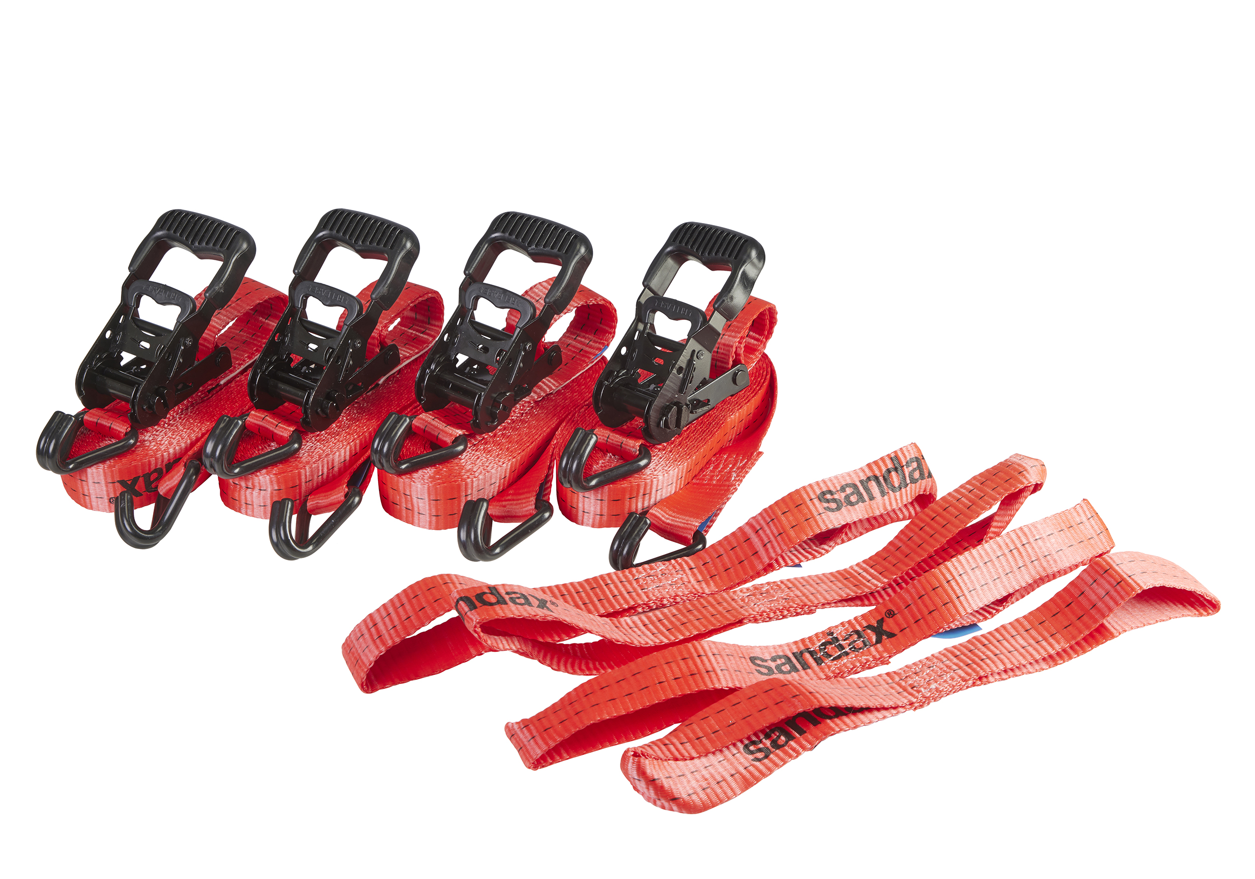 4er-Set, Zurrgurte, 6m, 35mm, LC 1000daN, STF 200 daN, zweiteilig