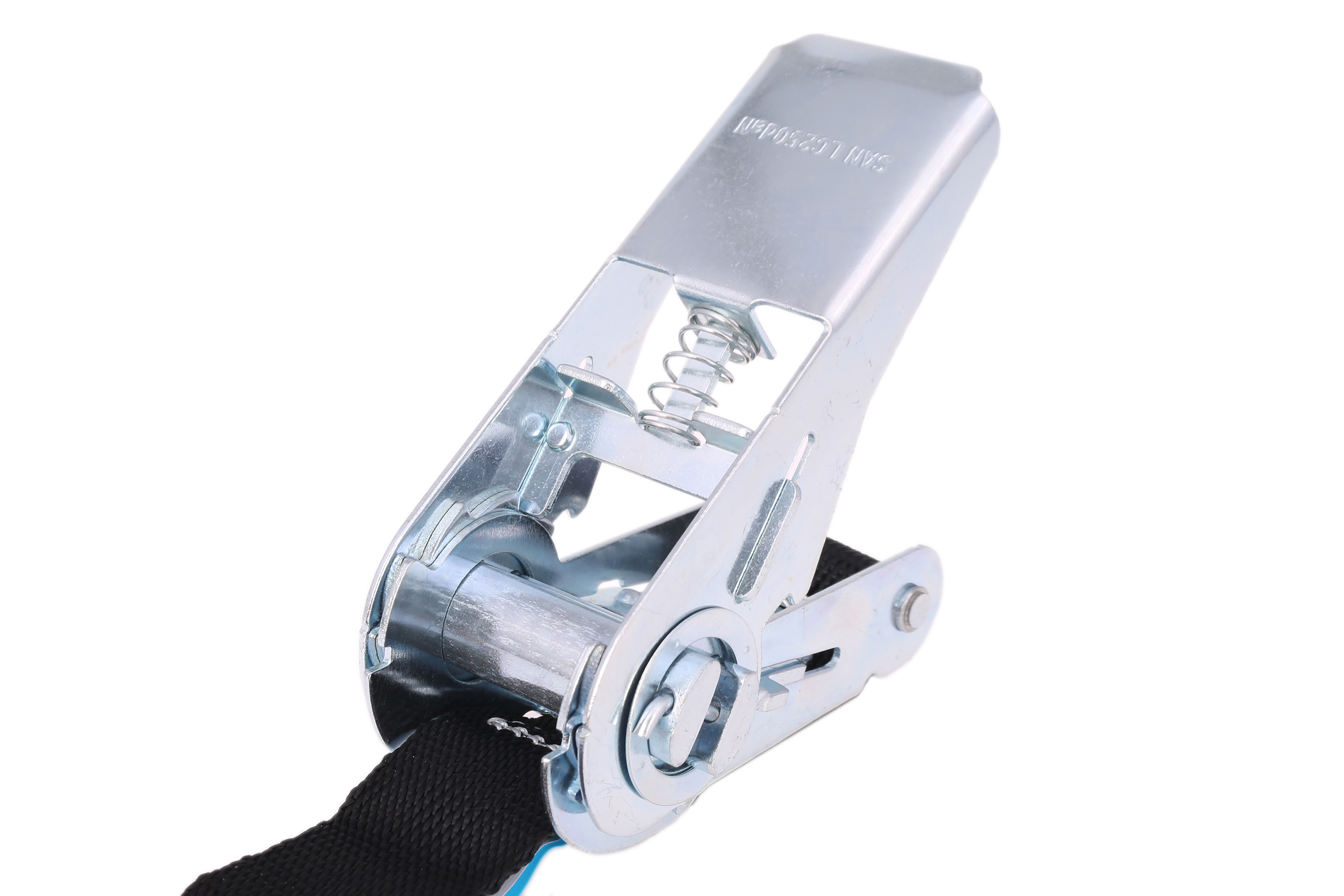 Zurrgurt, 4m, 25mm, LC 250 daN, zweiteilig, STF 90, Hobbyratsche, mit S-Haken