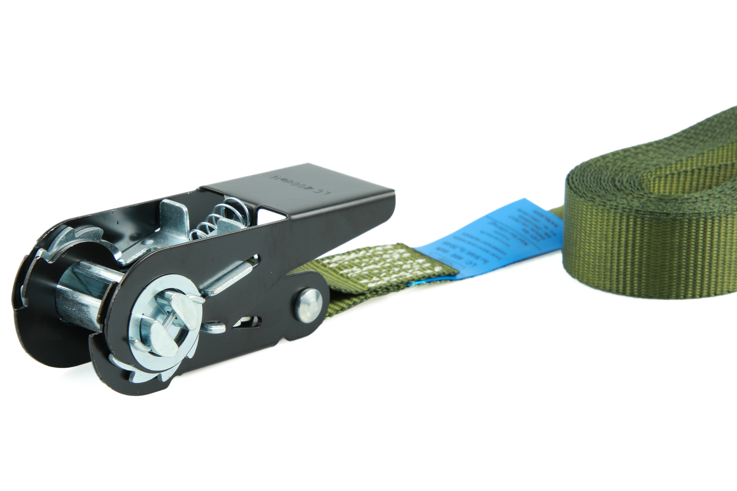 4er-Set, 4 m Zurrgurte, 25mm, LC 900 daN, einteilig, Olivgrün