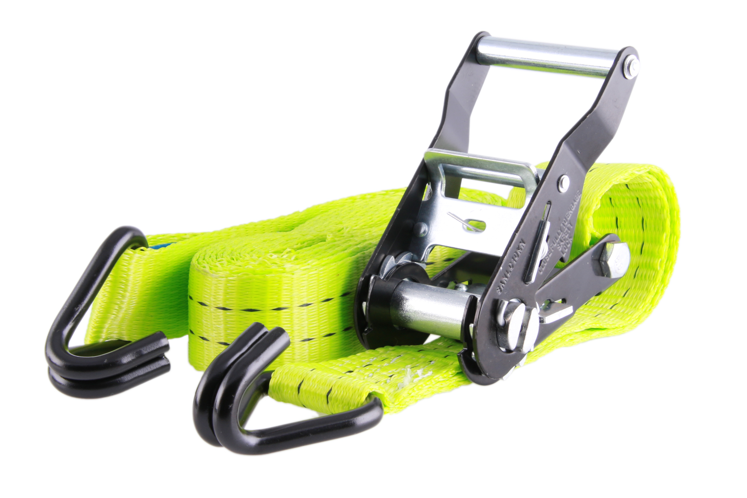 2er-Set, 4 m Zurrgurte, 35 mm, LC 1000 daN, STF 220 daN, zweiteilig, Neon-Grün