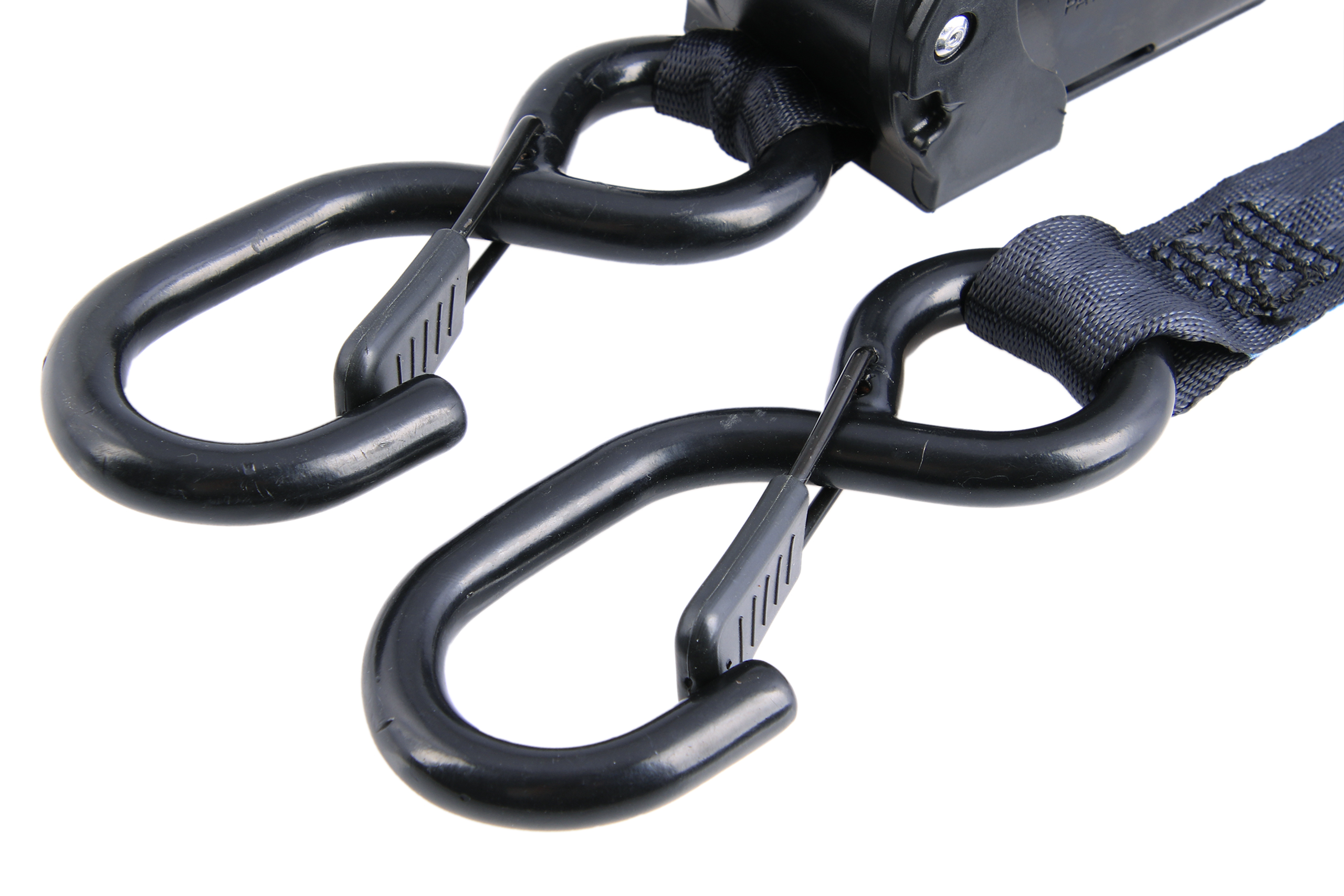 2er Set - 3,65 m Automatik-Zurrgurt, 25 mm, LC 340 daN, mit S-Haken mit Sicherung