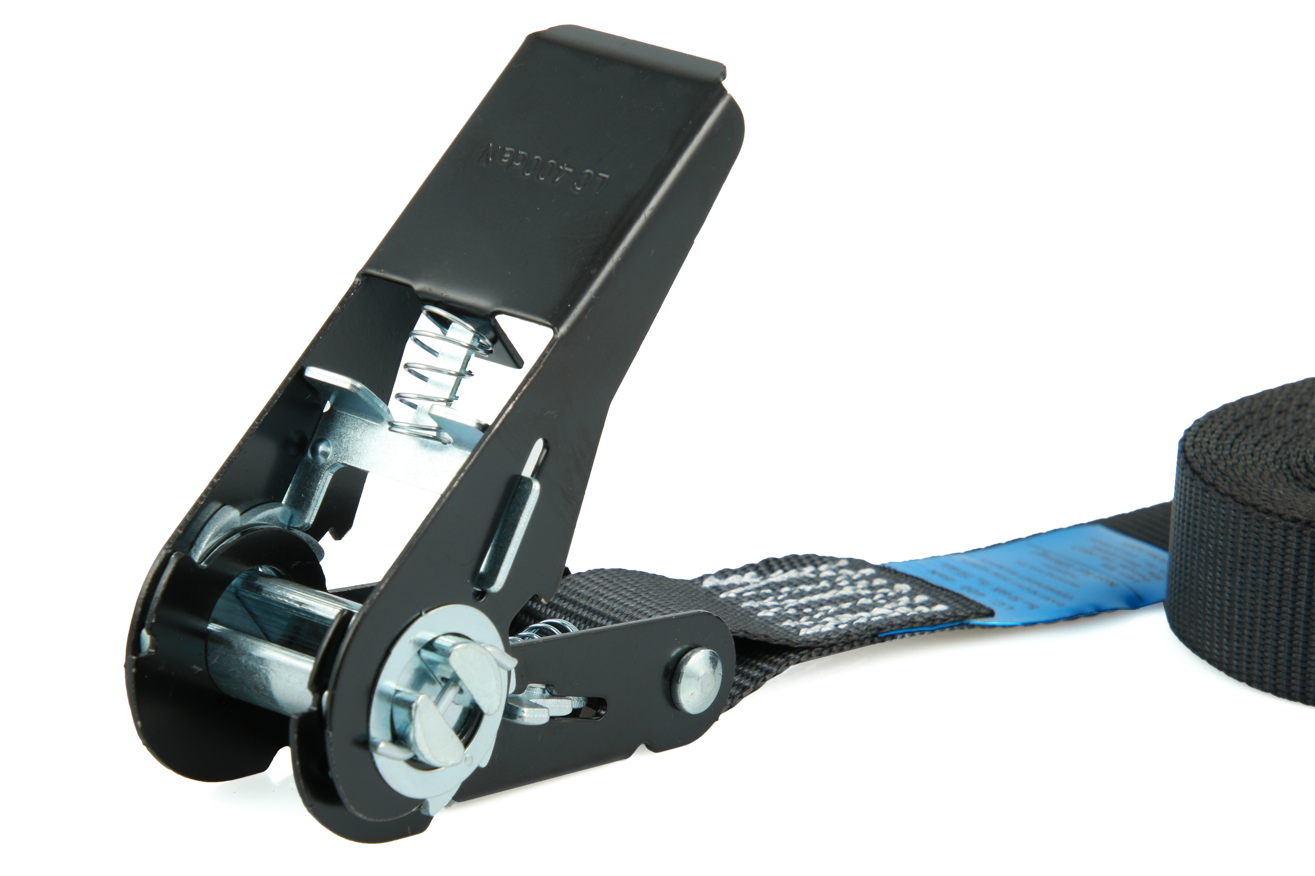 4er-Set, 6 m Zurrgurte, 25mm, LC 900 daN, einteilig, schwarz